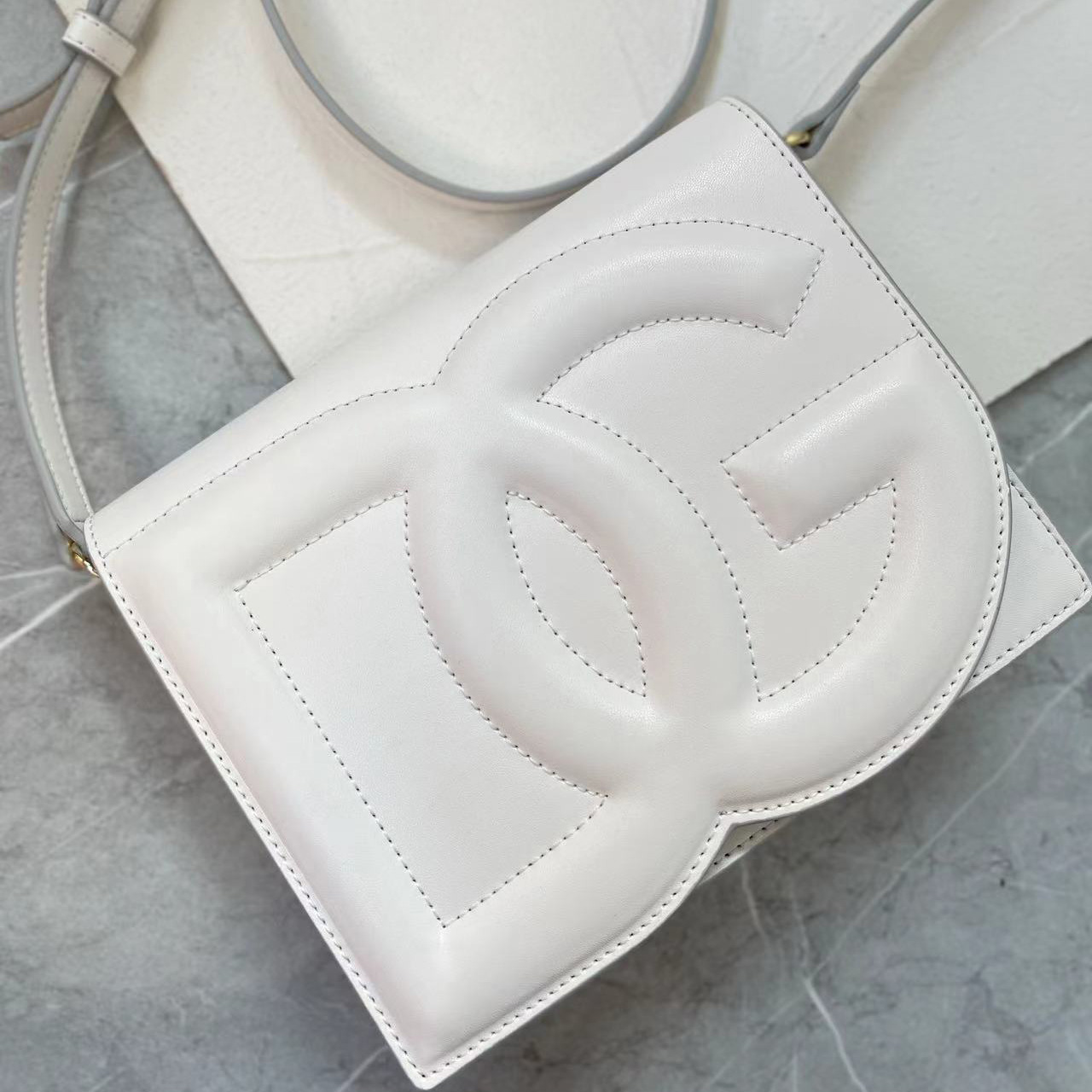 Dolce & Gabbana Calfskin DG Logo Crossbody Bag  (16 x 20 x 5.5cm) - DopestKickz