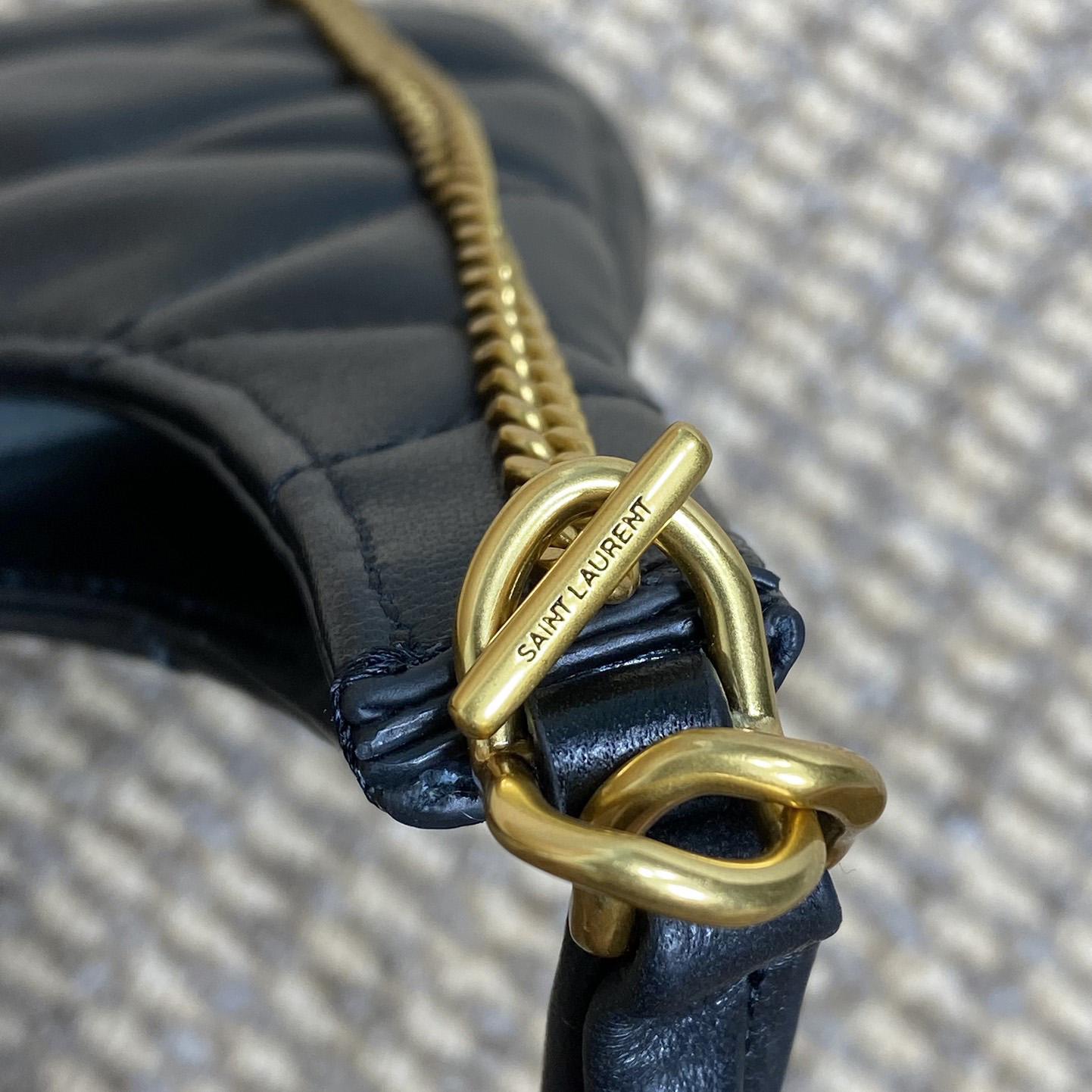 Saint Laurent Sade Hobo In Lambskin - DopestKickz