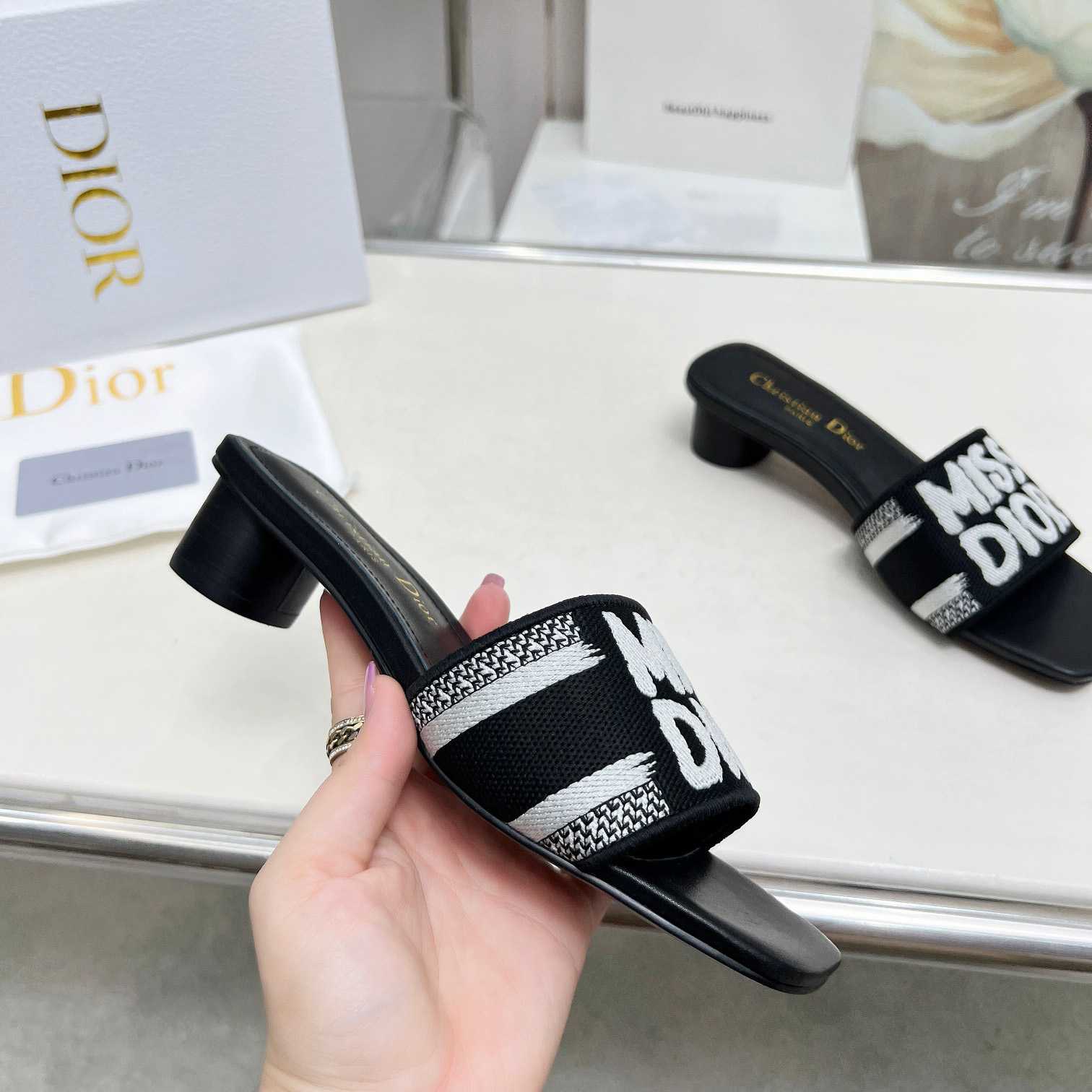 Dior Dway Heeled Slide - DopestKickz