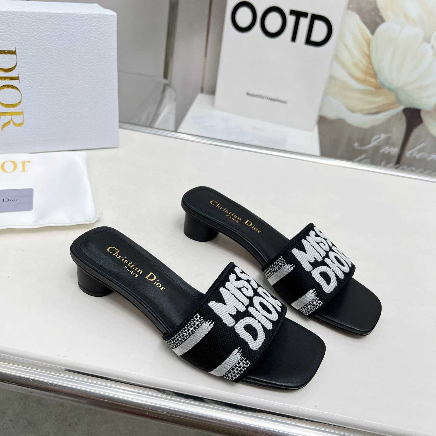 Dior Dway Heeled Slide - DopestKickz