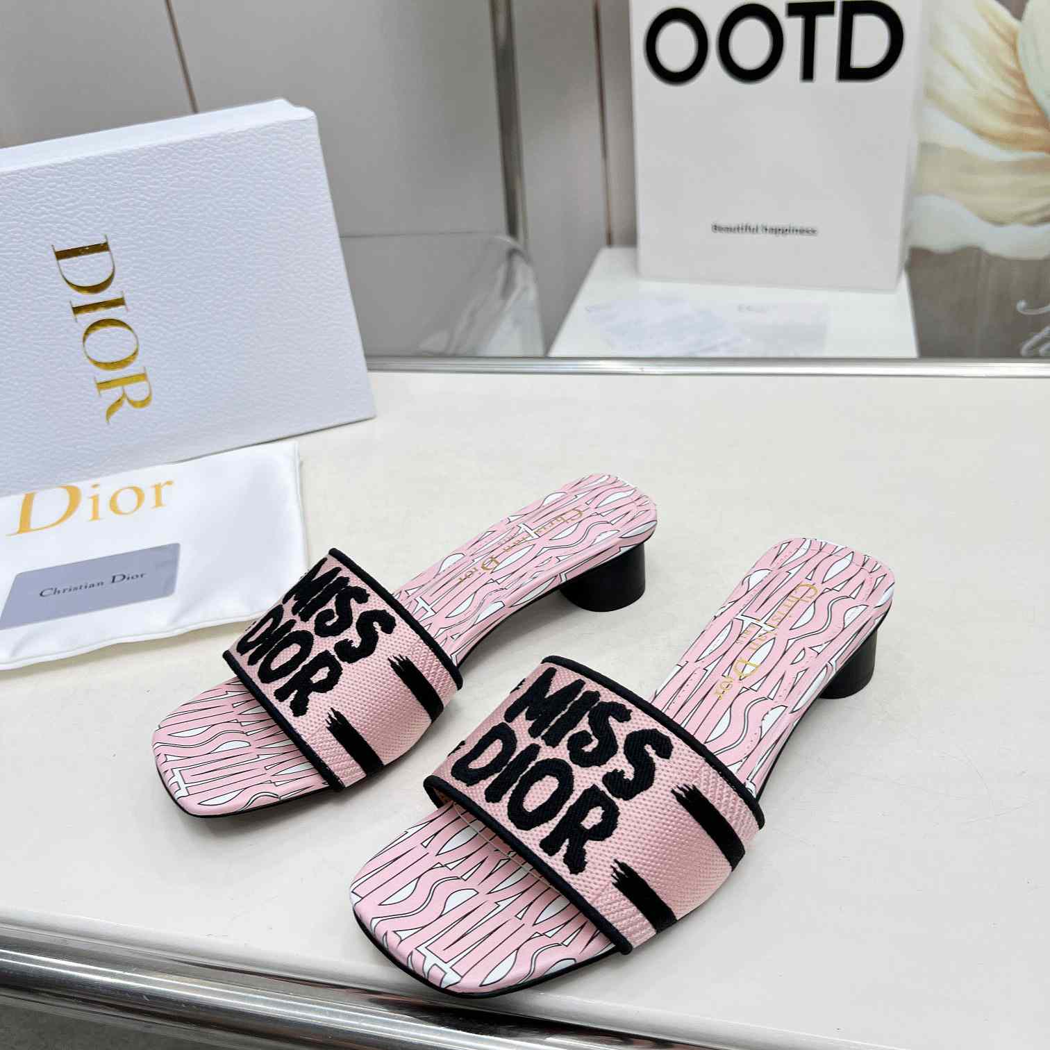 Dior Dway Heeled Slide - DopestKickz
