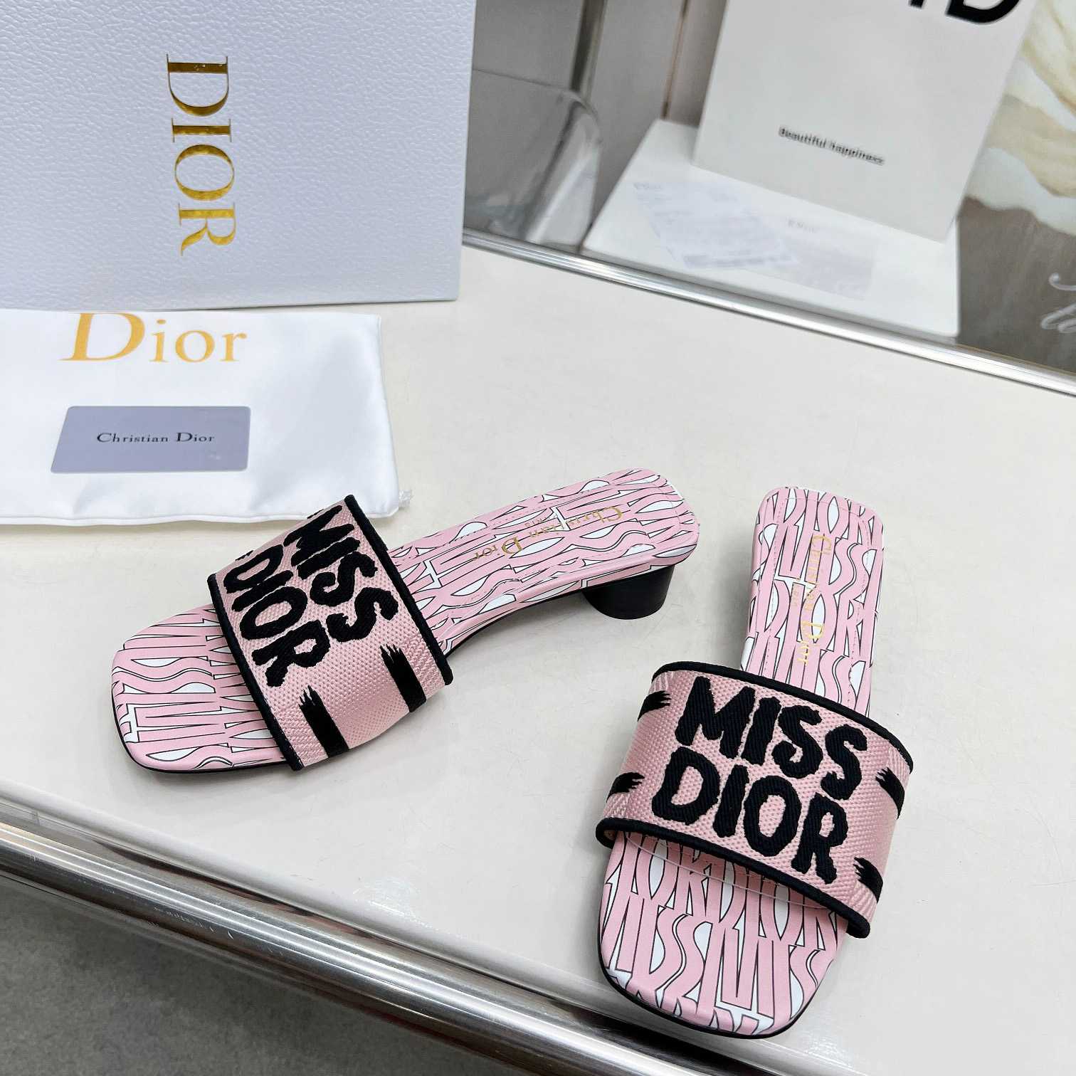 Dior Dway Heeled Slide - DopestKickz