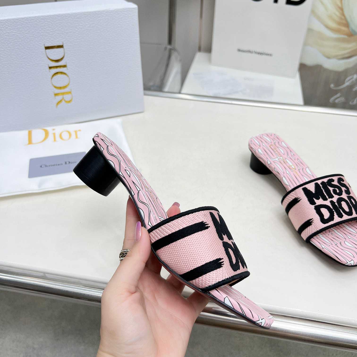 Dior Dway Heeled Slide - DopestKickz
