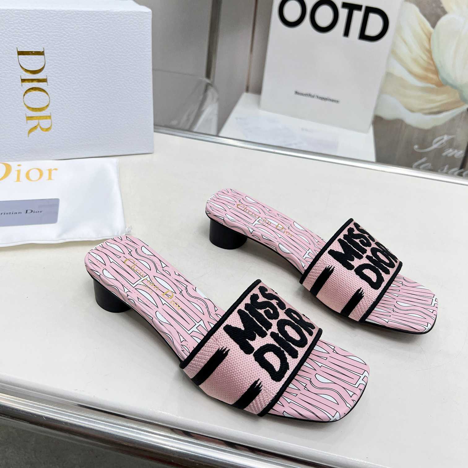 Dior Dway Heeled Slide - DopestKickz