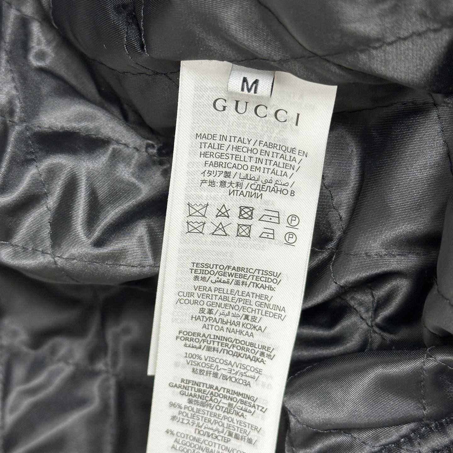 Gucci Embossed GG Leather Bomber Jacket  - DopestKickz