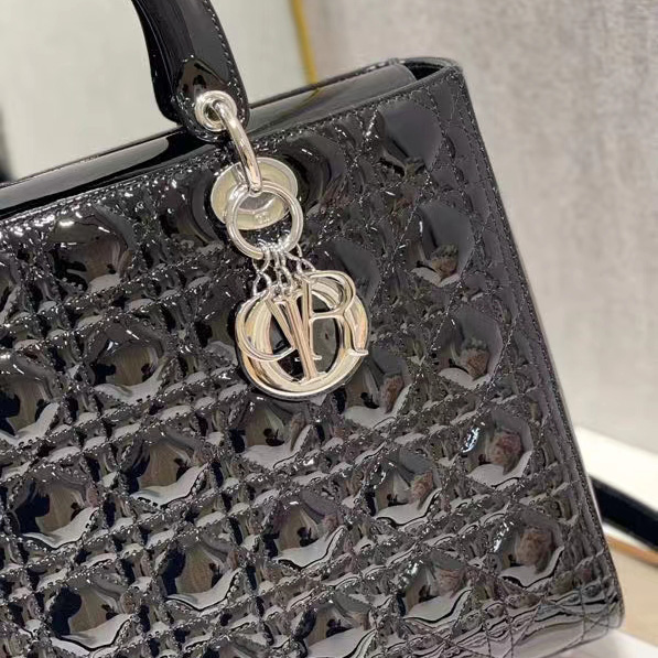 Dior Lady Dior Large Top Handle Bag  (32-25-11cm) - DopestKickz