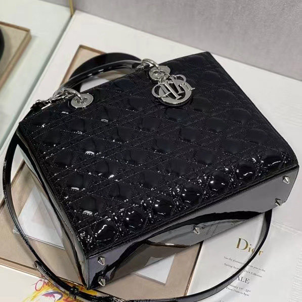 Dior Lady Dior Large Top Handle Bag  (32-25-11cm) - DopestKickz