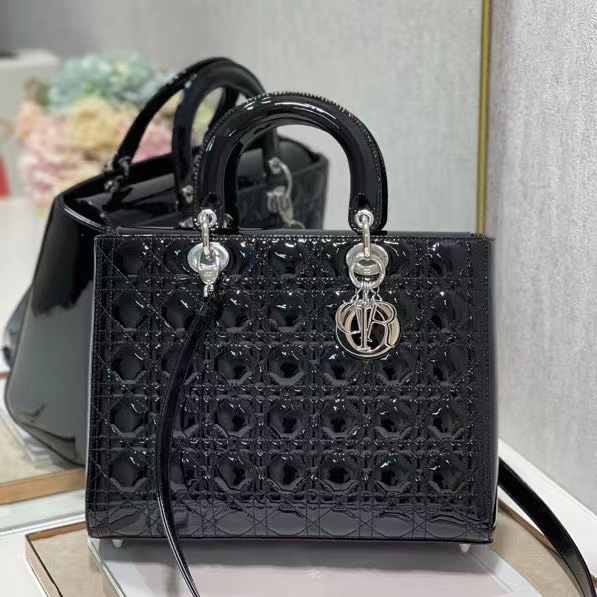 Dior Lady Dior Large Top Handle Bag  (32-25-11cm) - DopestKickz