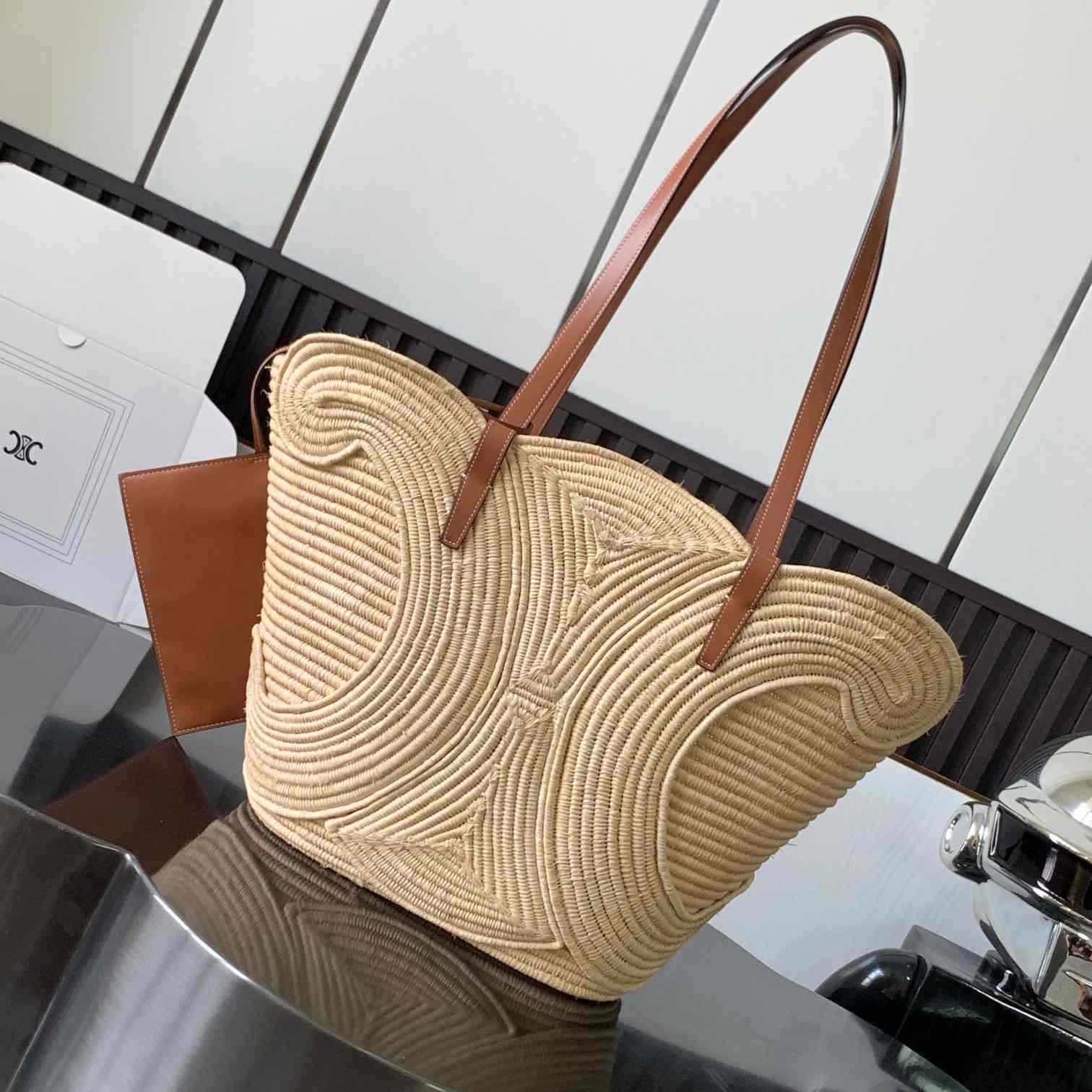 Celine Classic Panier Medium Braided Triomp And Calfskin  47-30.5-15cm - DopestKickz