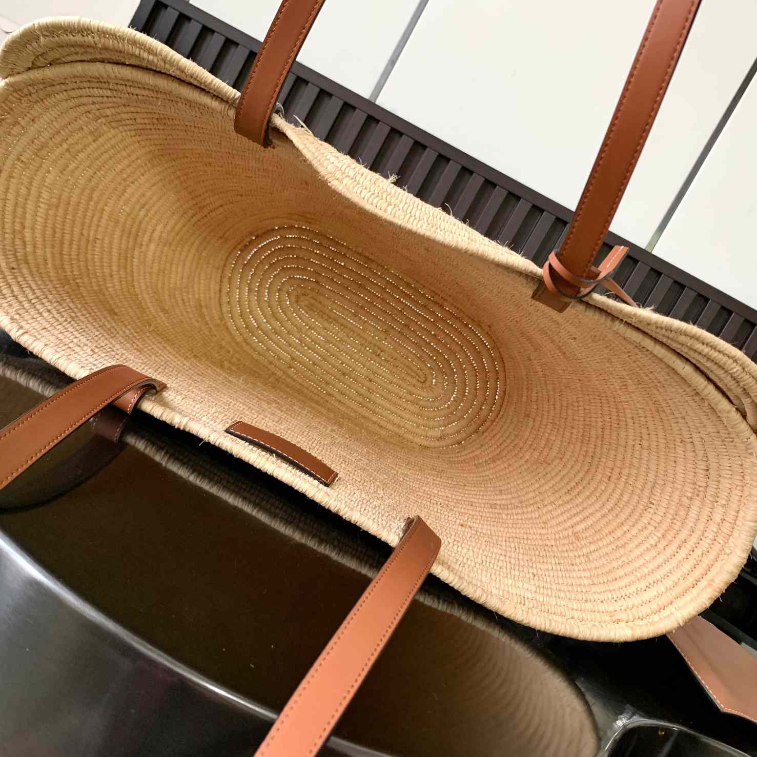 Celine Classic Panier Medium Braided Triomp And Calfskin  47-30.5-15cm - DopestKickz