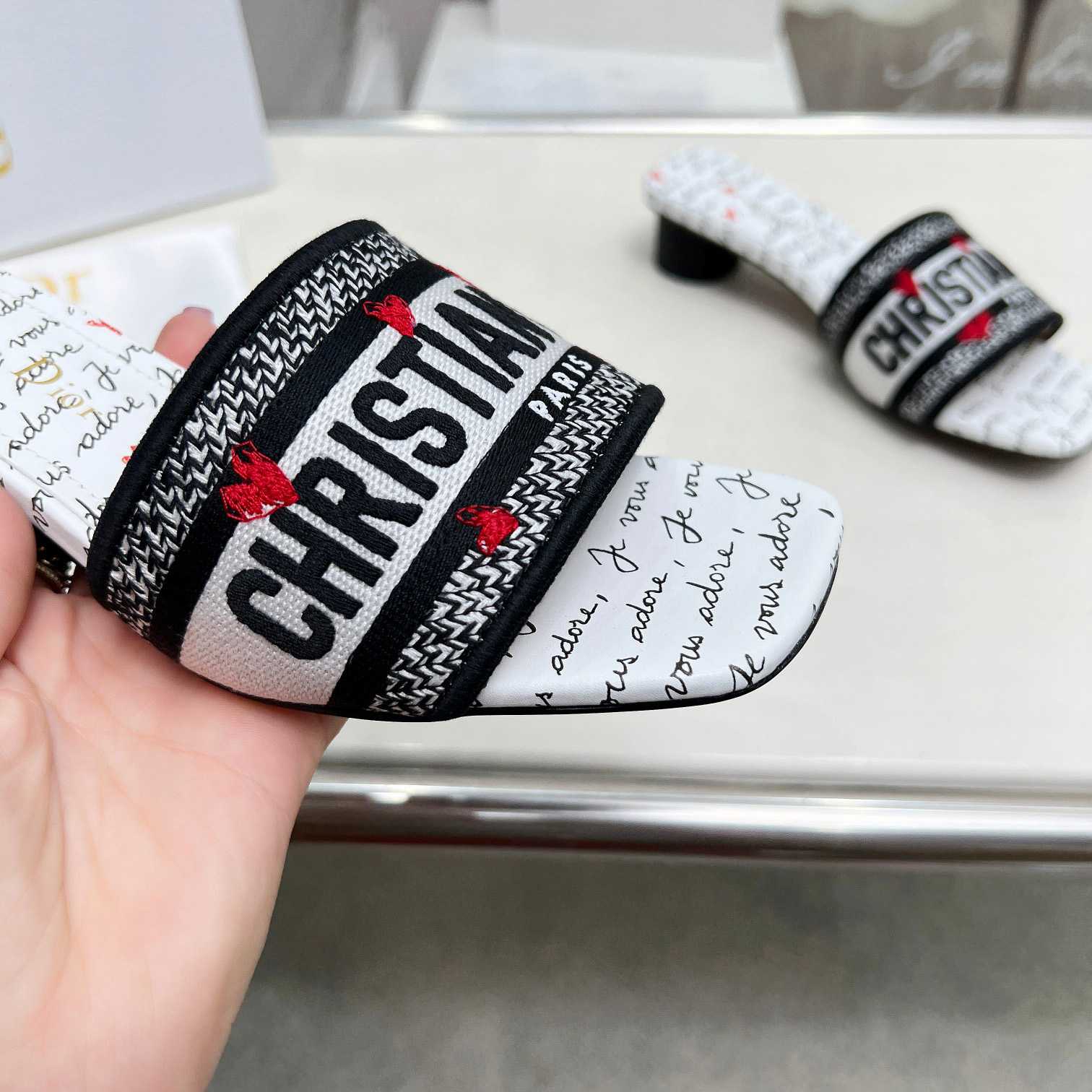 Dior Dway Heeled Slide - DopestKickz