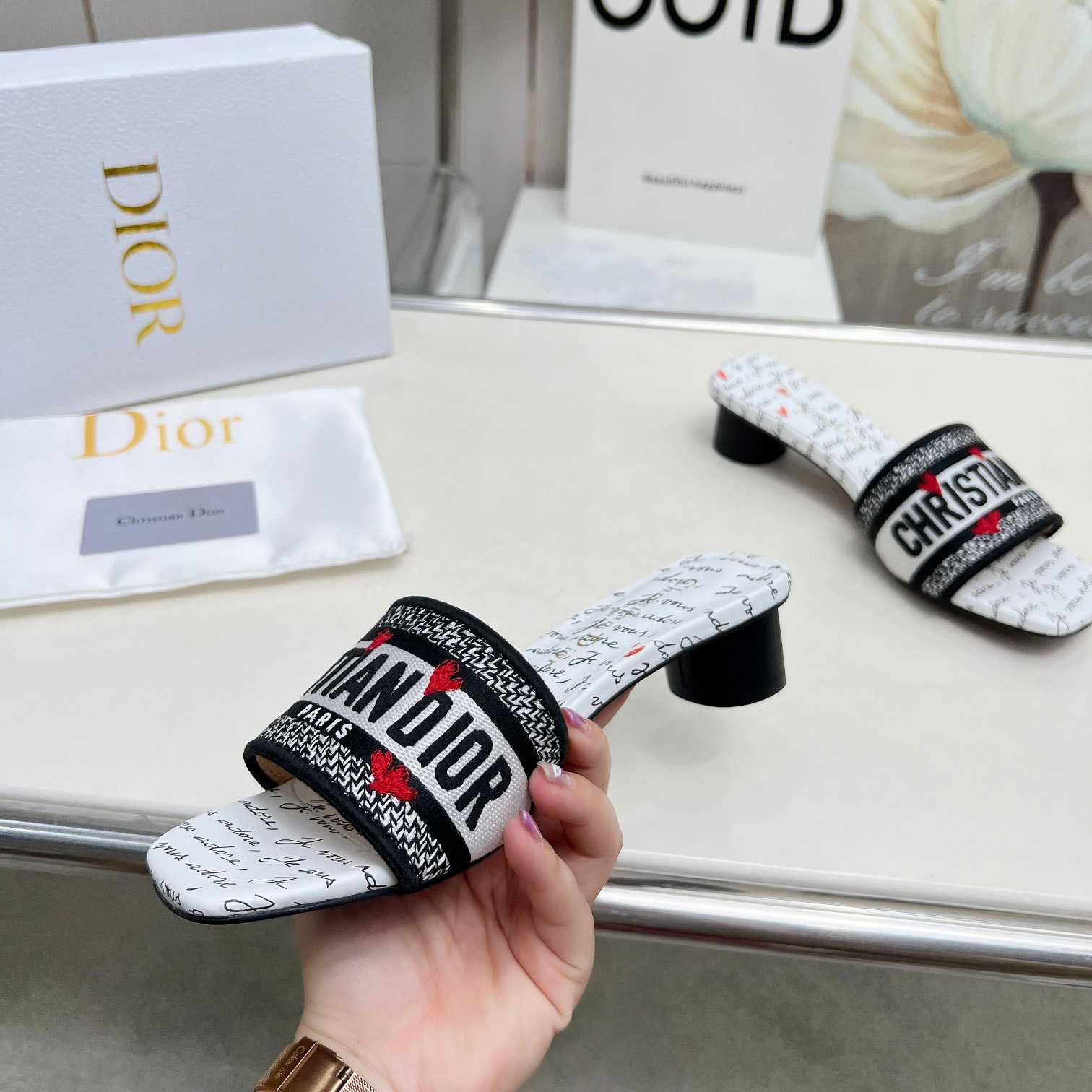Dior Dway Heeled Slide - DopestKickz