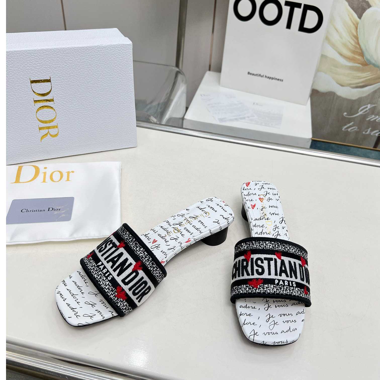 Dior Dway Heeled Slide - DopestKickz