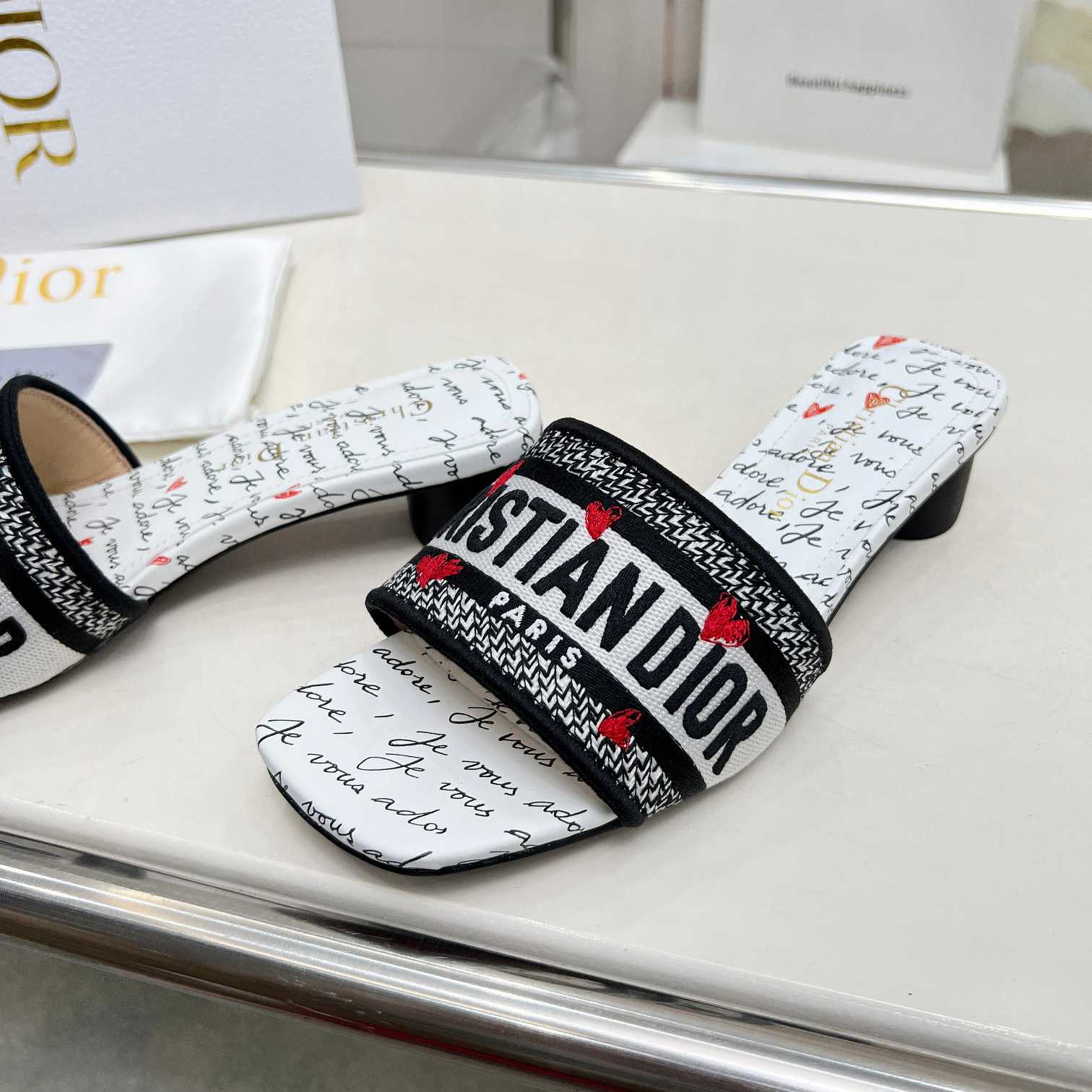 Dior Dway Heeled Slide - DopestKickz