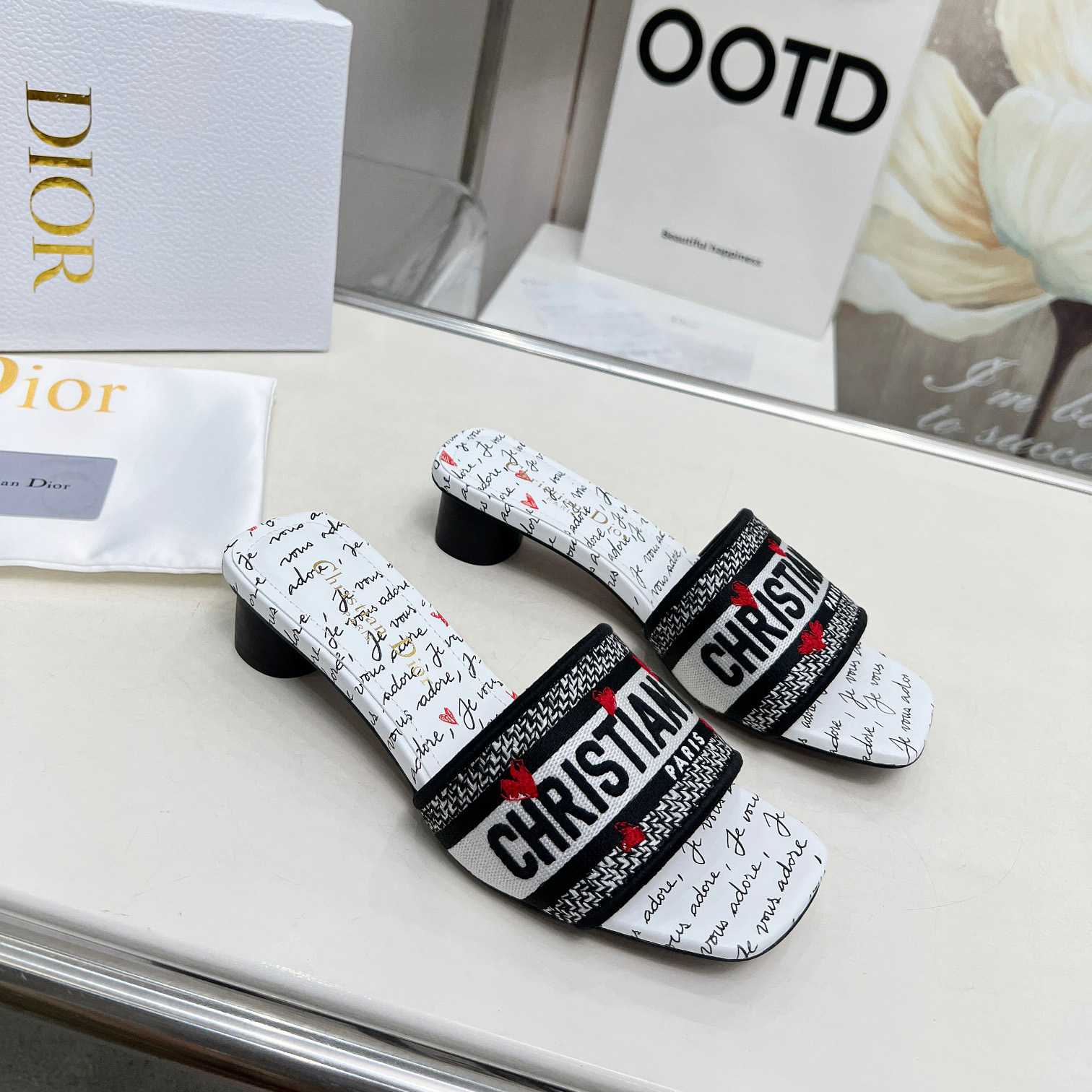 Dior Dway Heeled Slide - DopestKickz