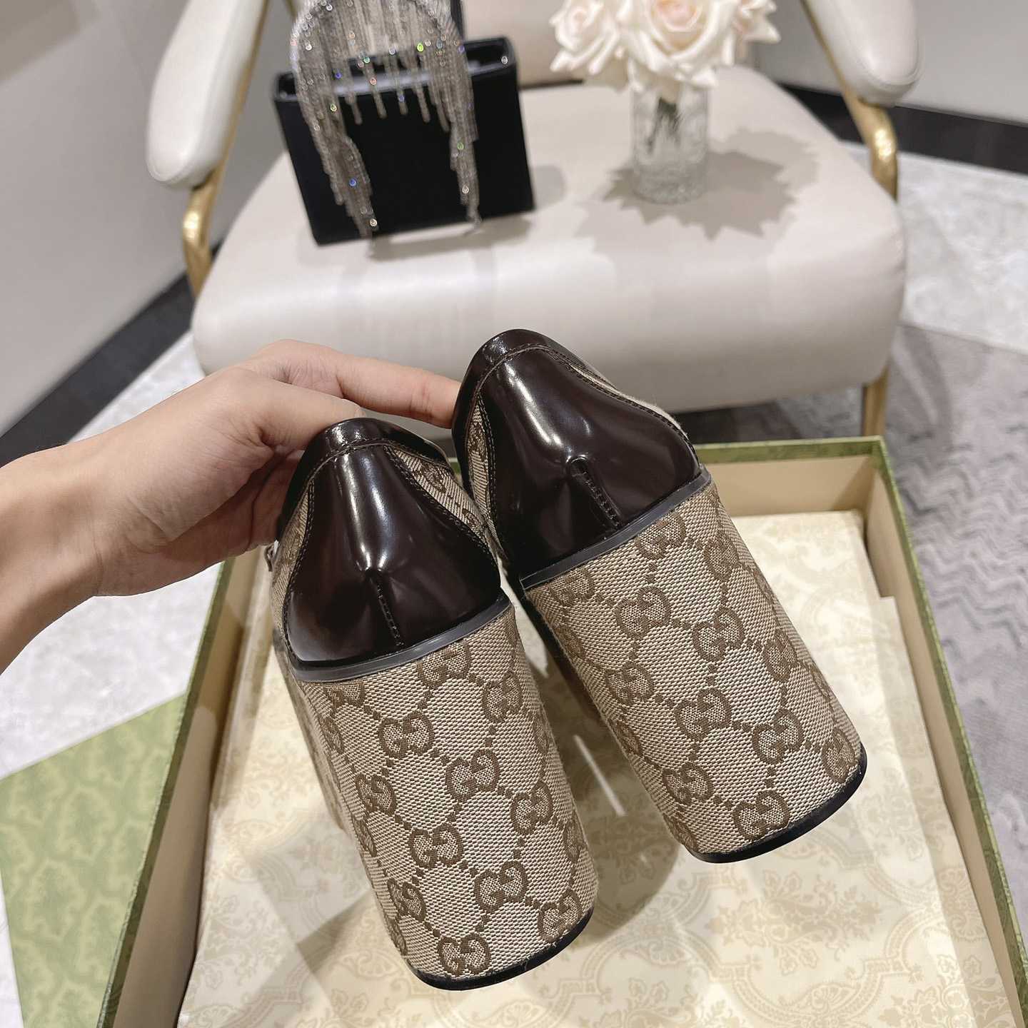 Gucci Women's Horsebit Wedge Loafer - DopestKickz