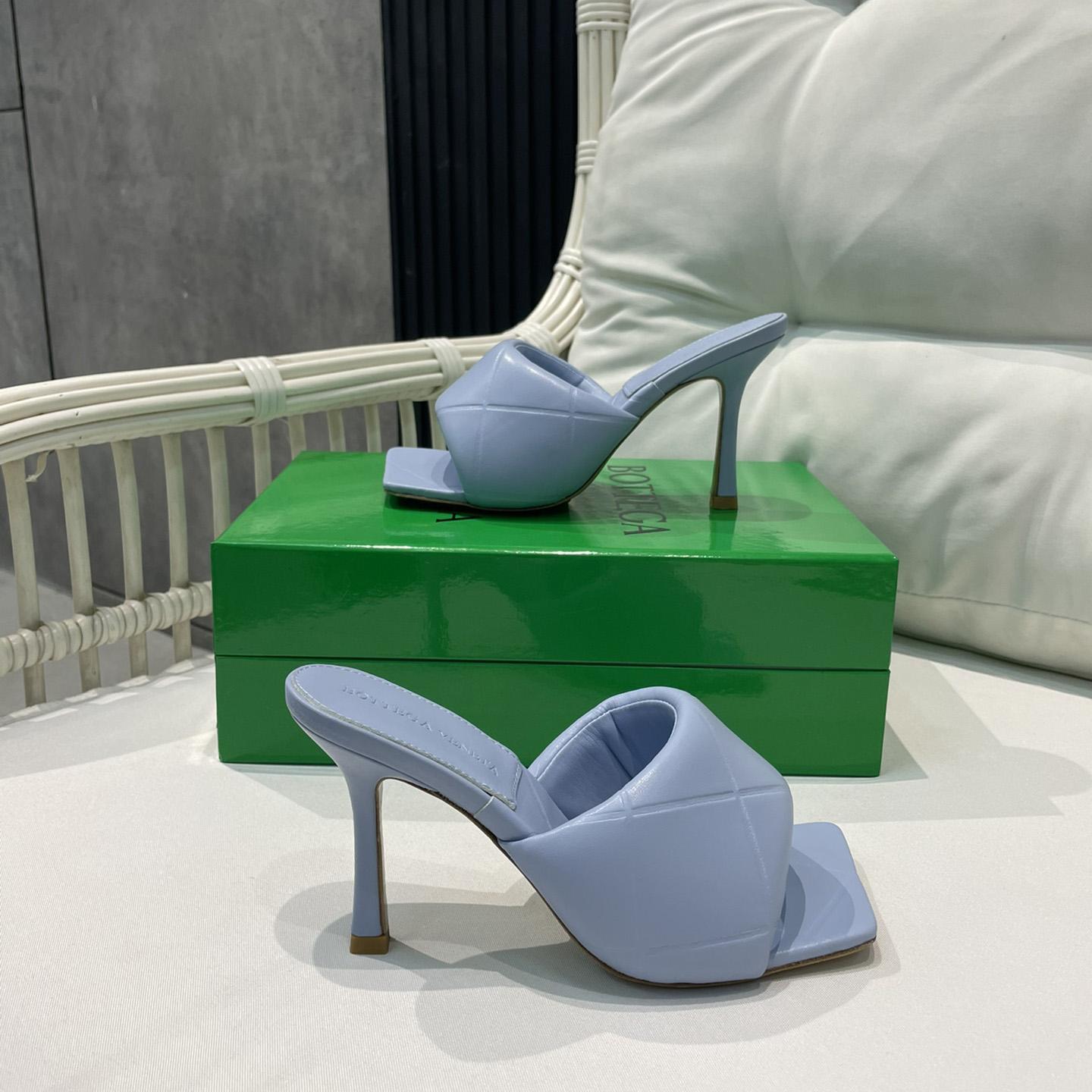 Bottega Veneta Blue Heeled Mule Sandals  - DopestKickz