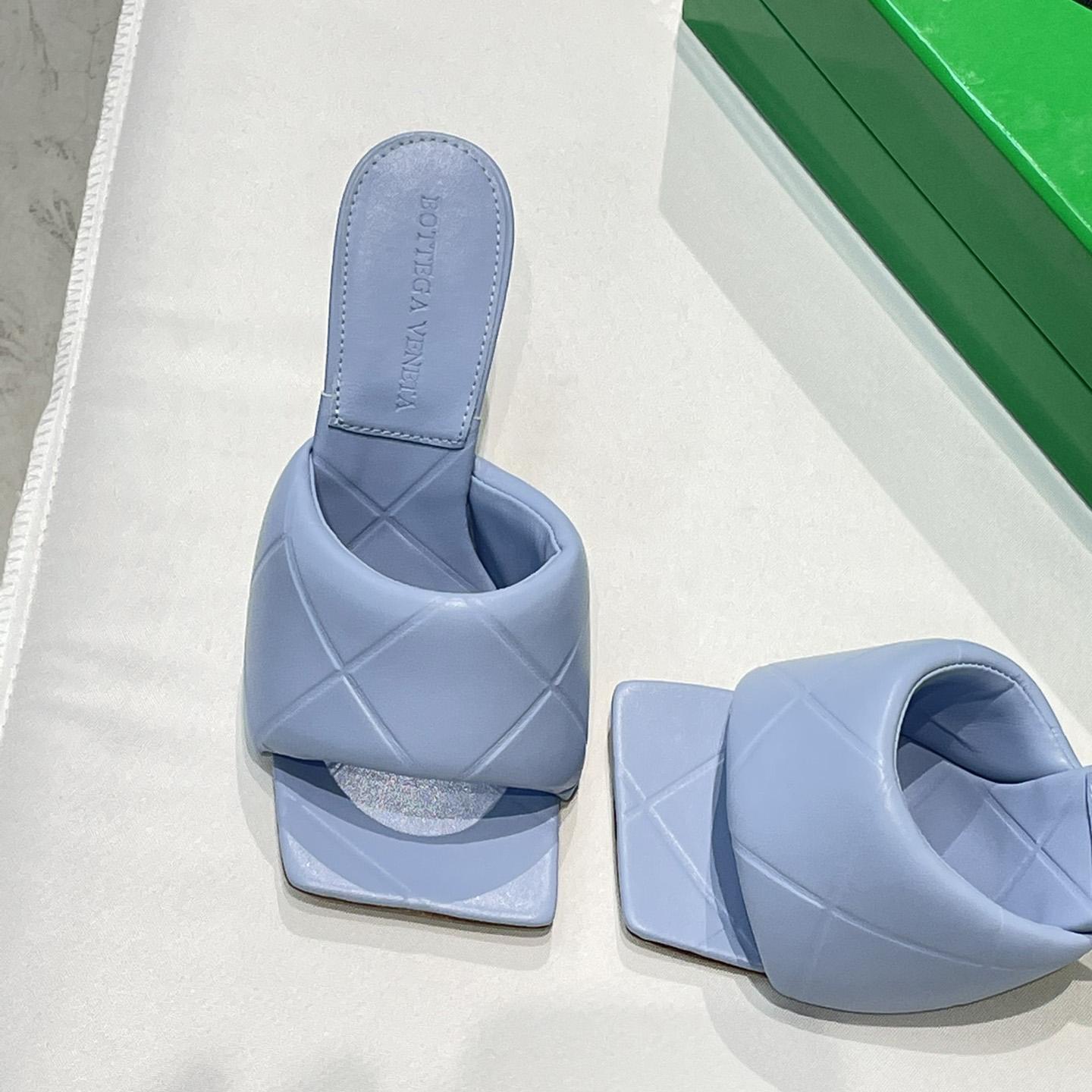 Bottega Veneta Blue Heeled Mule Sandals  - DopestKickz