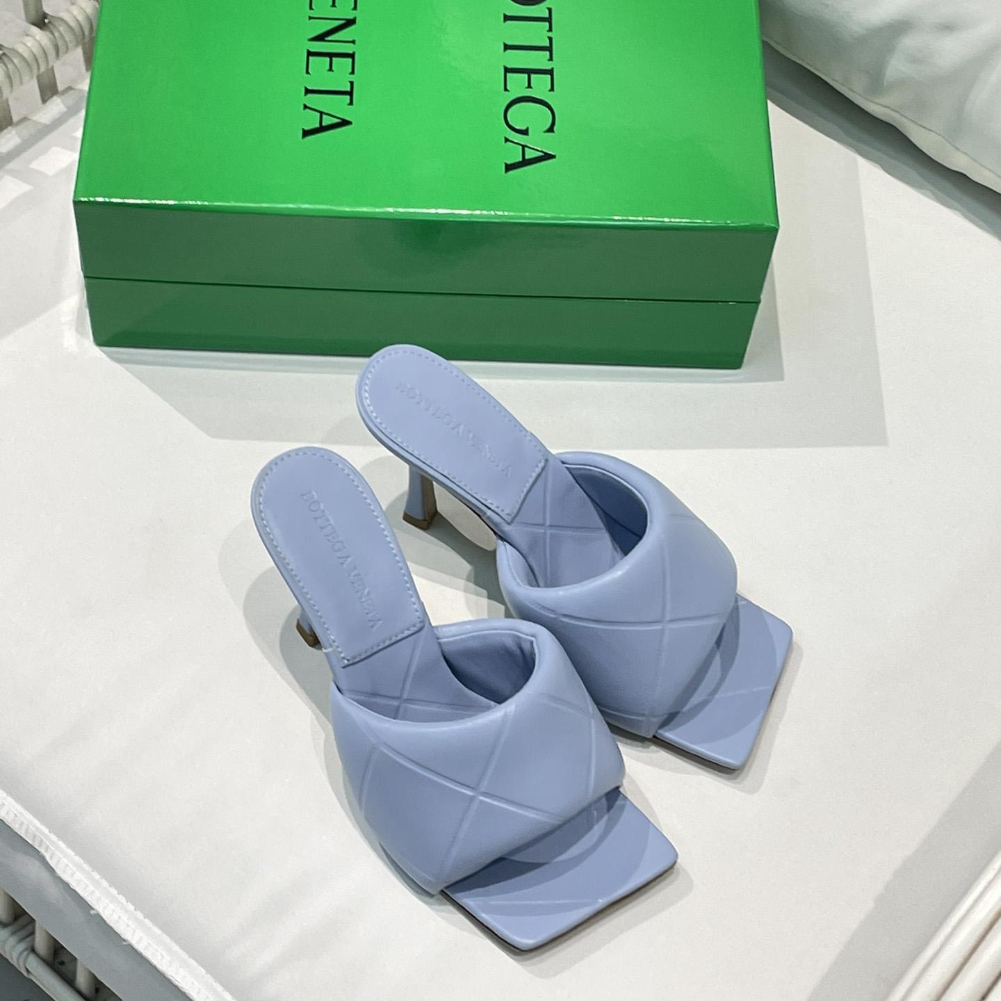 Bottega Veneta Blue Heeled Mule Sandals  - DopestKickz