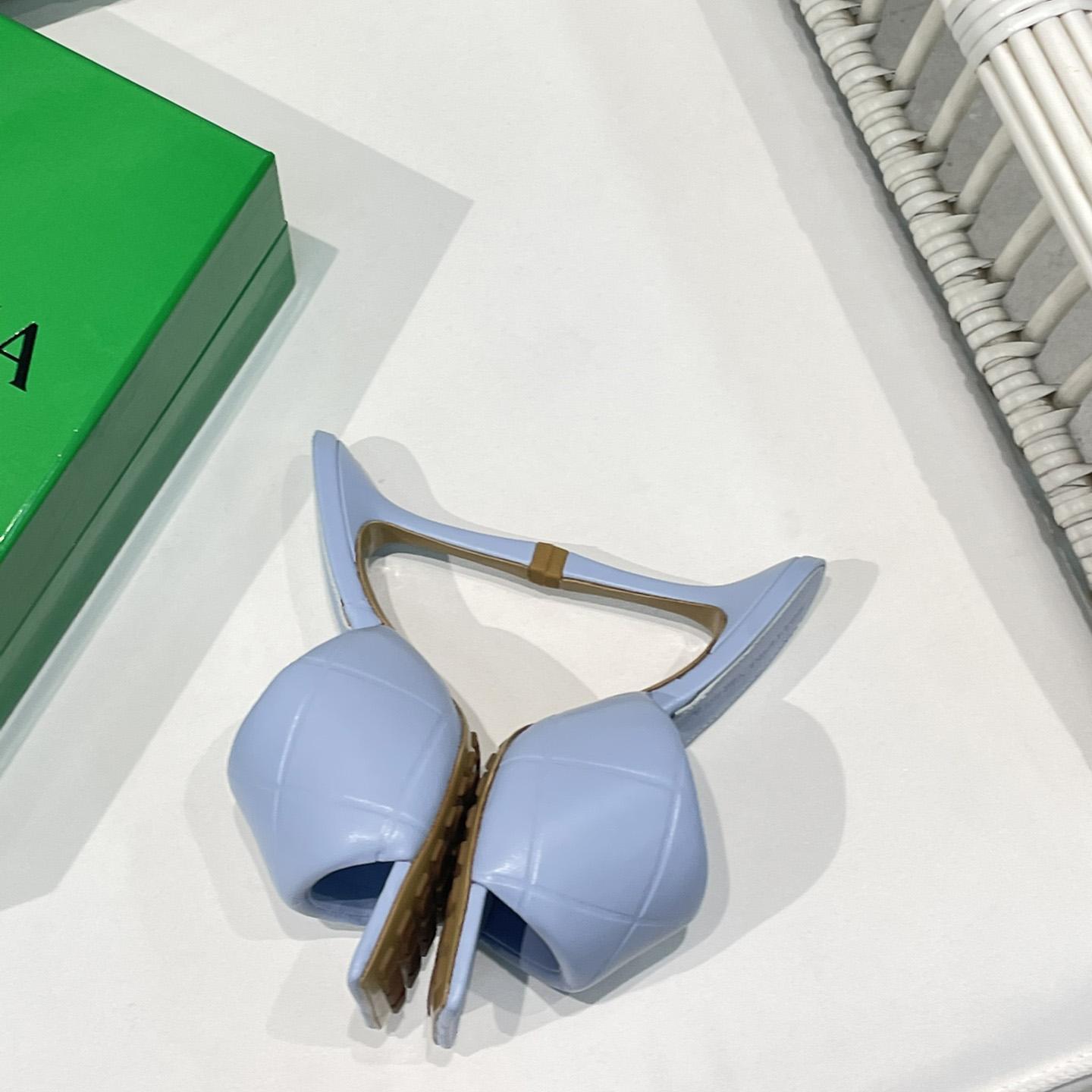 Bottega Veneta Blue Heeled Mule Sandals  - DopestKickz