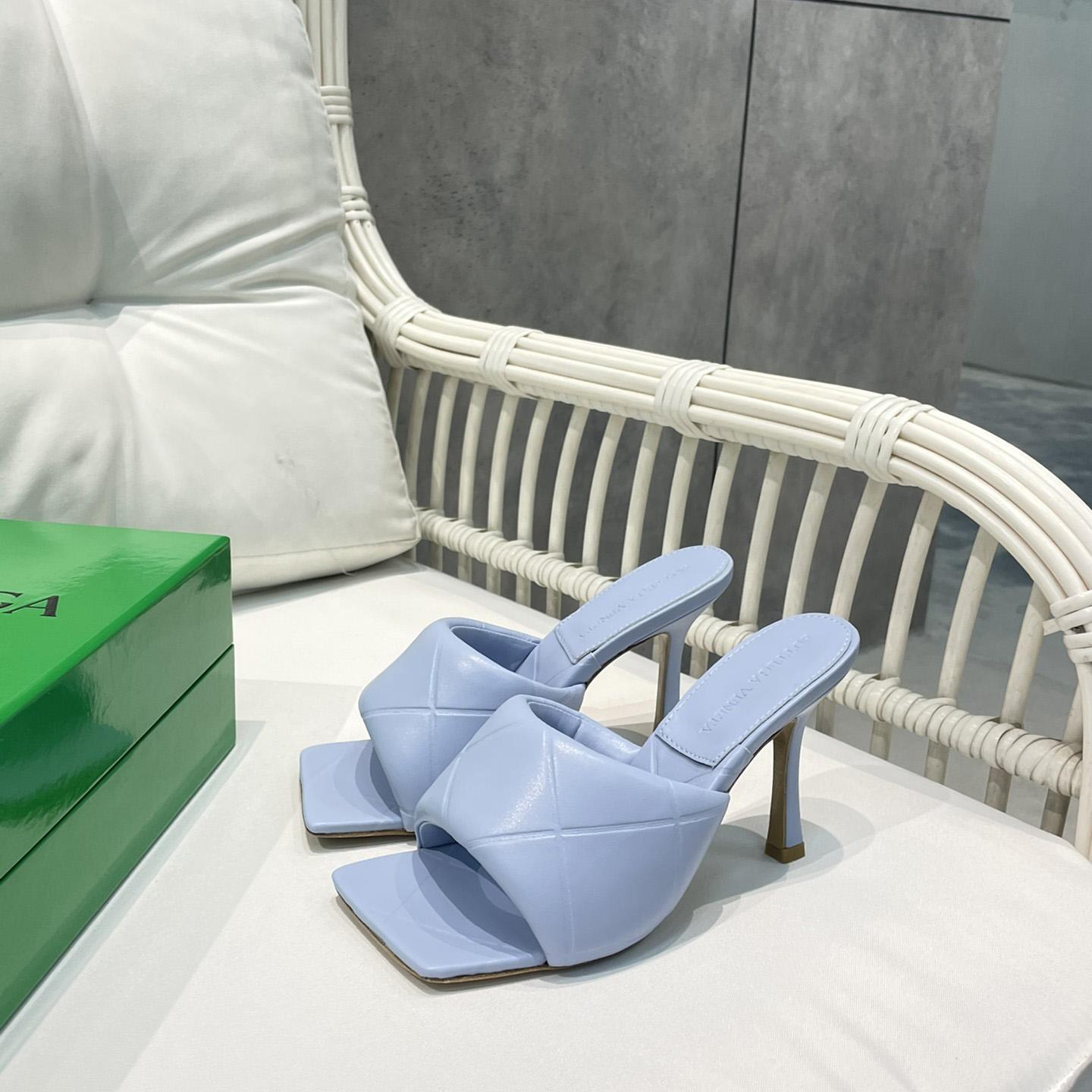 Bottega Veneta Blue Heeled Mule Sandals  - DopestKickz