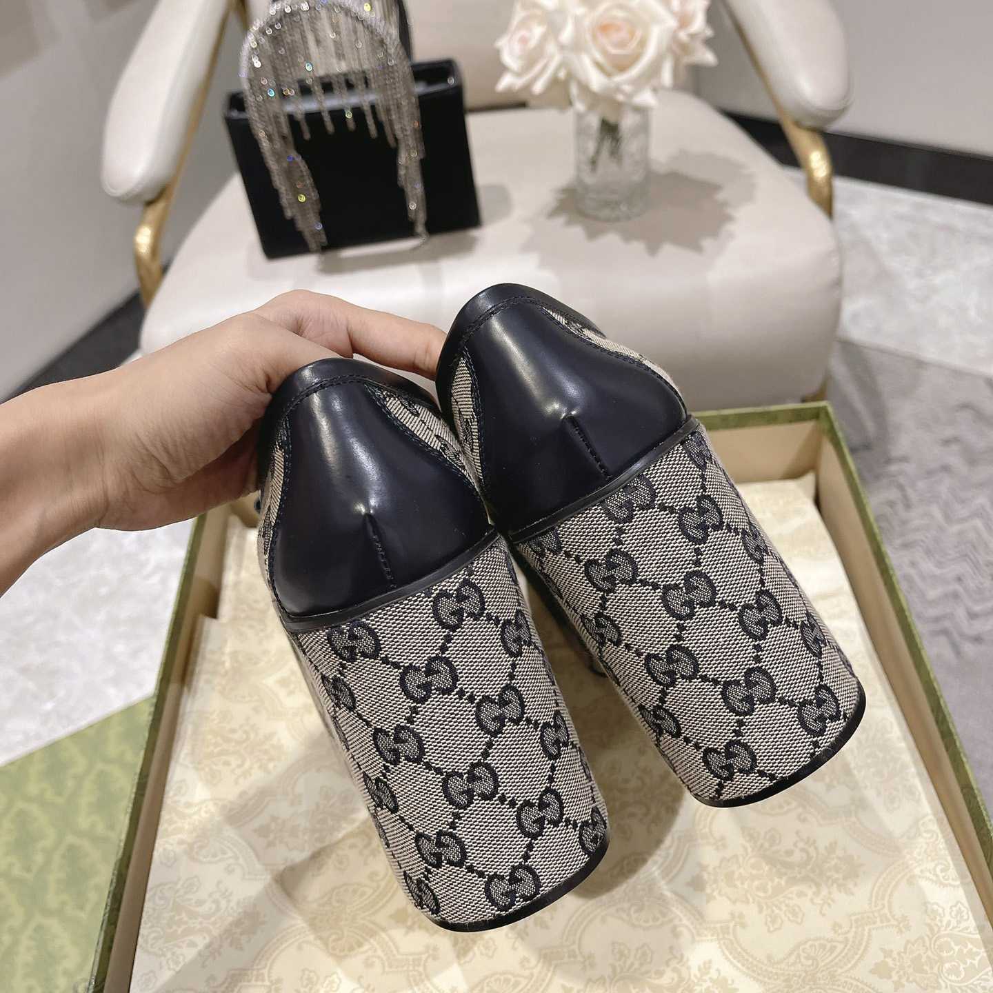 Gucci Women's Horsebit Wedge Loafer - DopestKickz