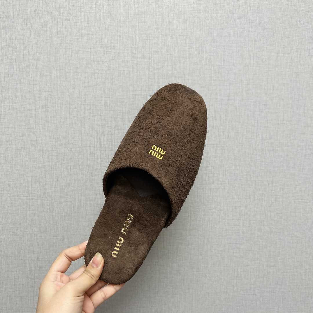Miu Miu Suede Slippers - DopestKickz