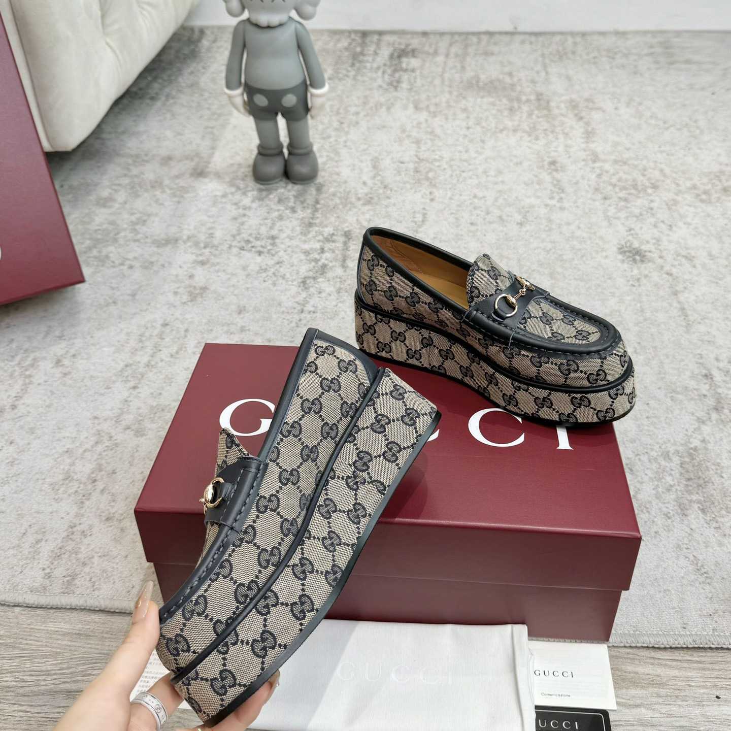 Gucci Women's Horsebit Wedge Loafer - DopestKickz