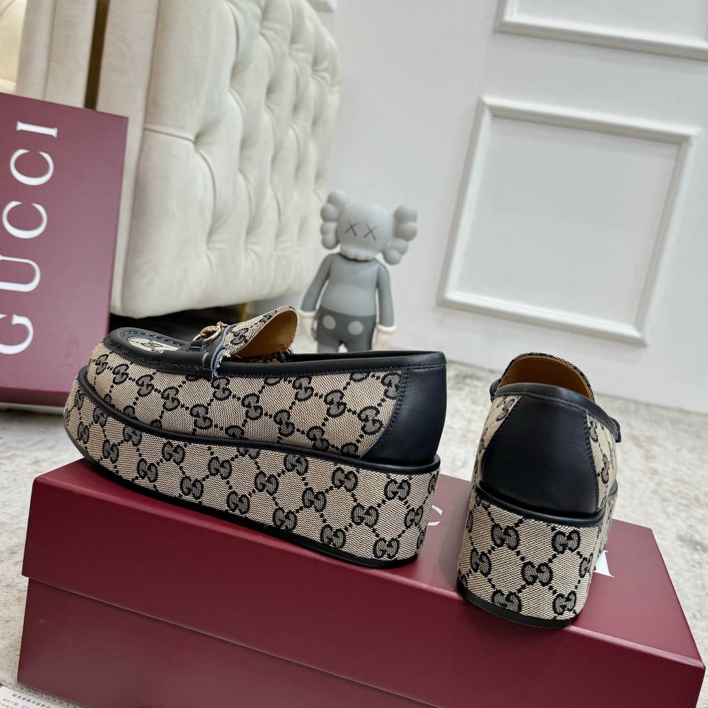 Gucci Women's Horsebit Wedge Loafer - DopestKickz