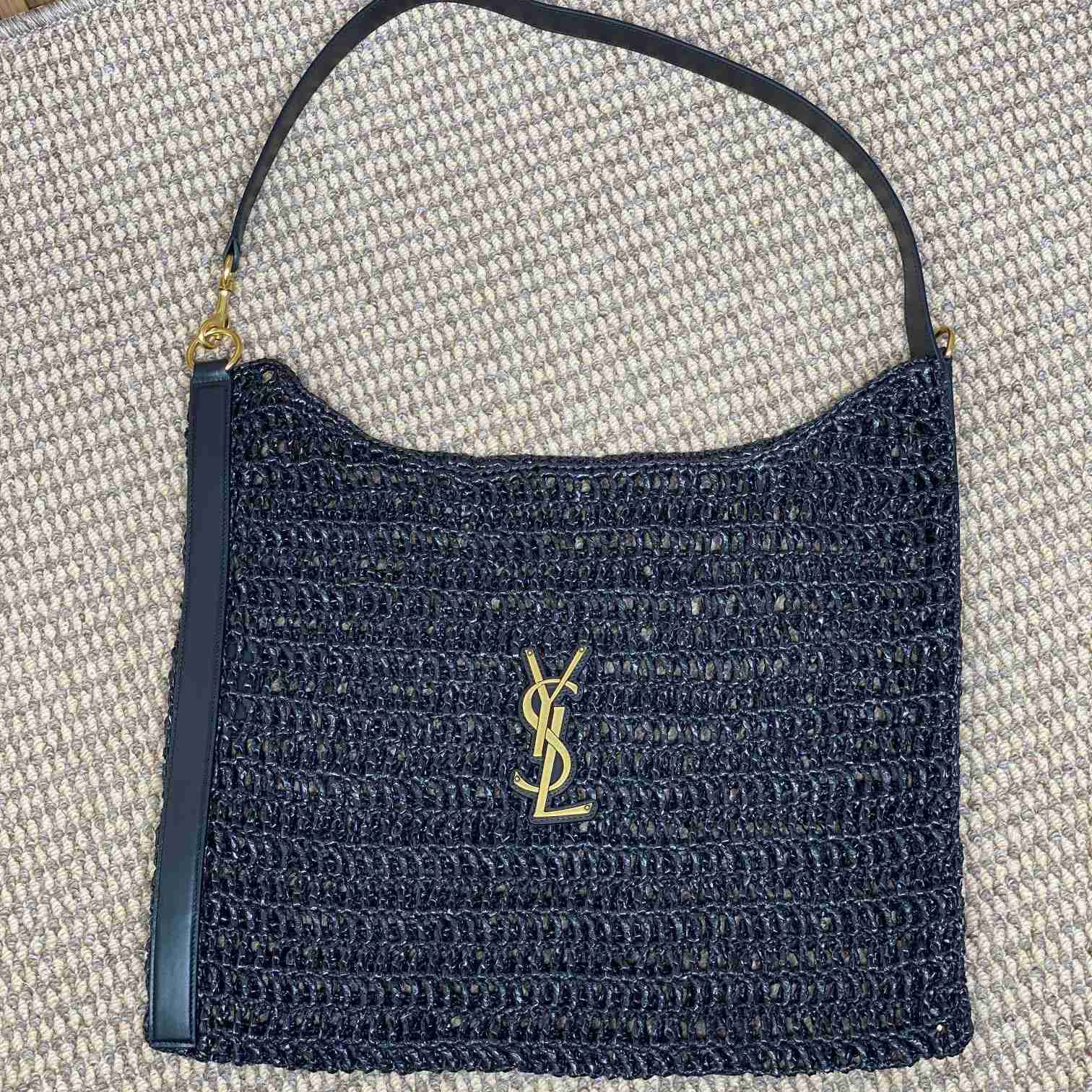 Saint Laurent Oxalis Bag In Raffia Macrame - DopestKickz