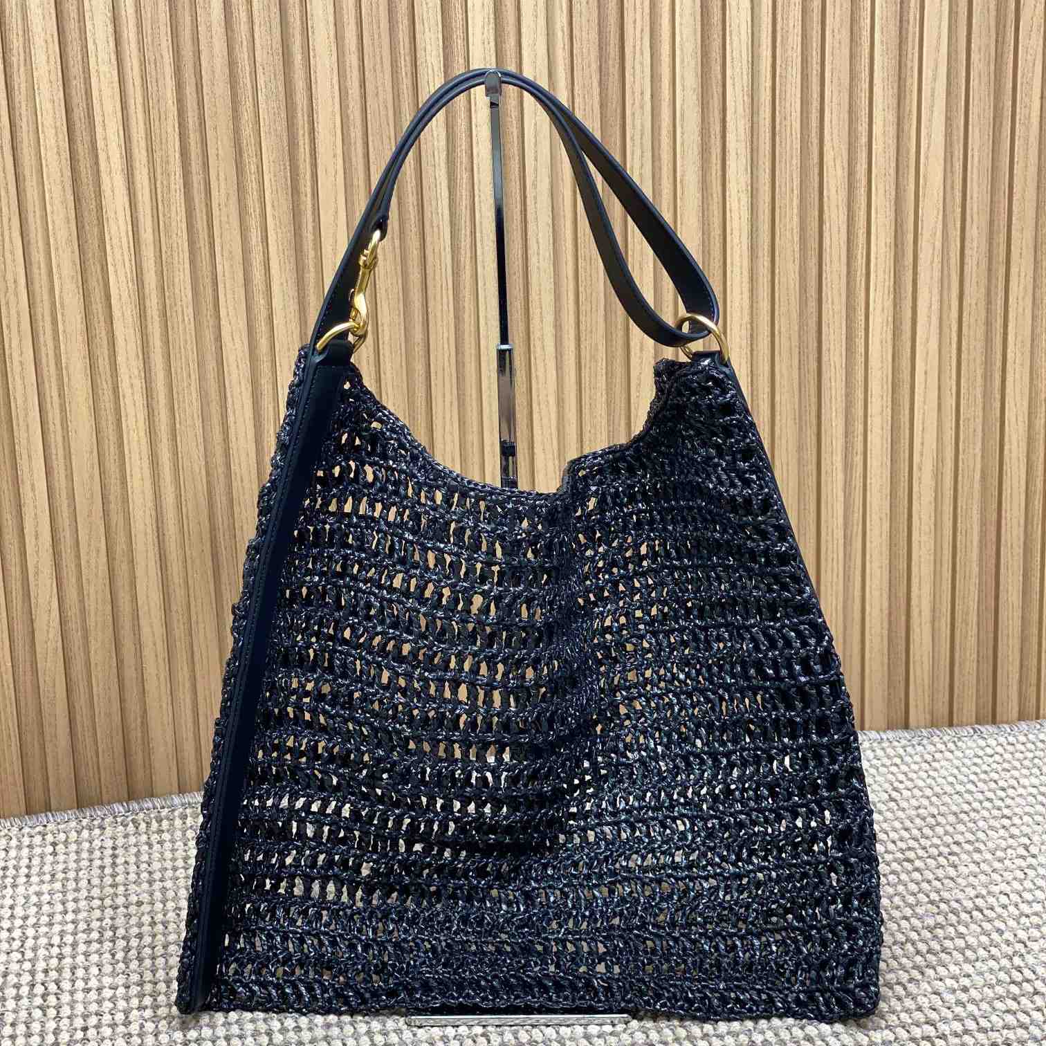 Saint Laurent Oxalis Bag In Raffia Macrame - DopestKickz