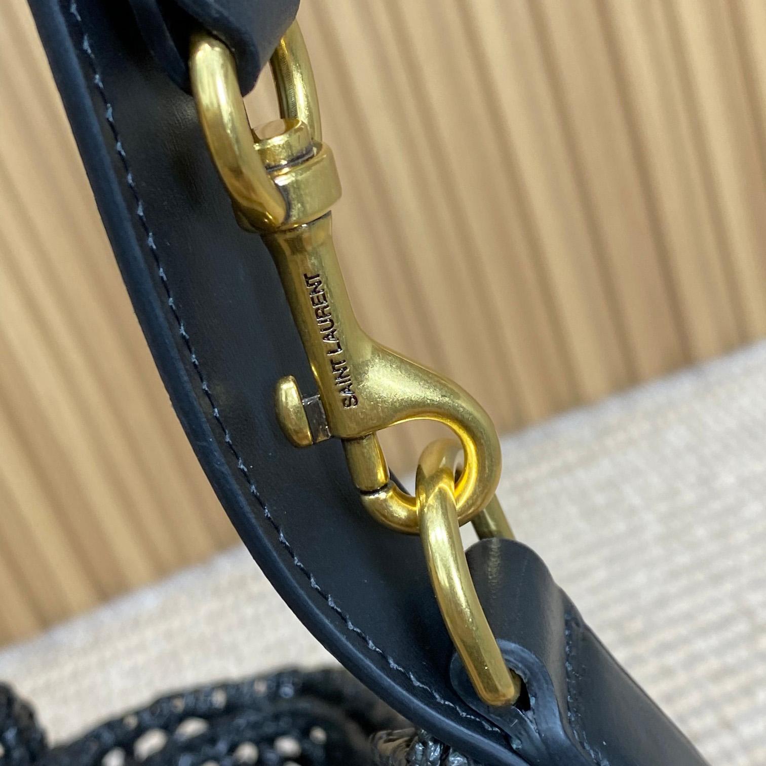 Saint Laurent Oxalis Bag In Raffia Macrame - DopestKickz