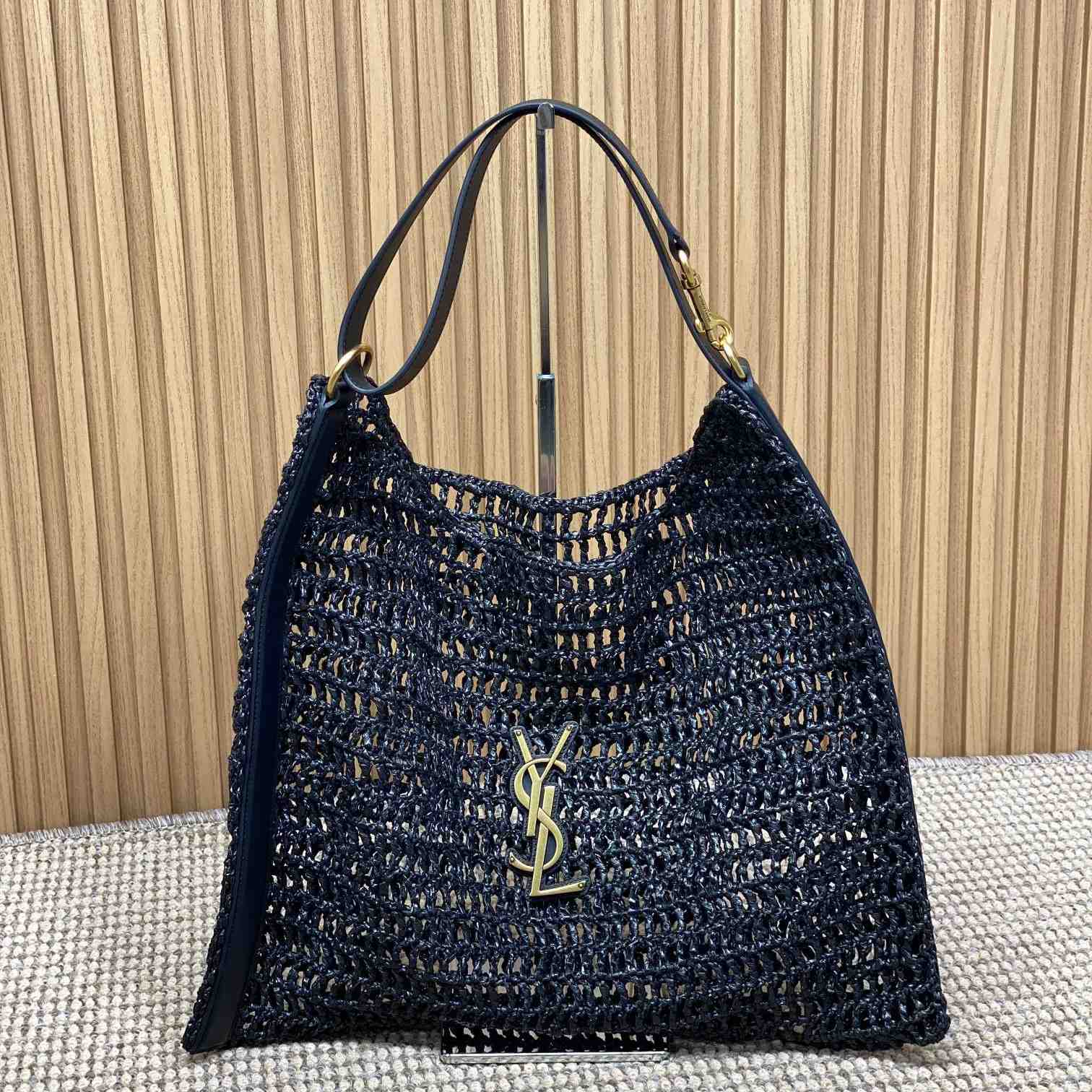 Saint Laurent Oxalis Bag In Raffia Macrame - DopestKickz