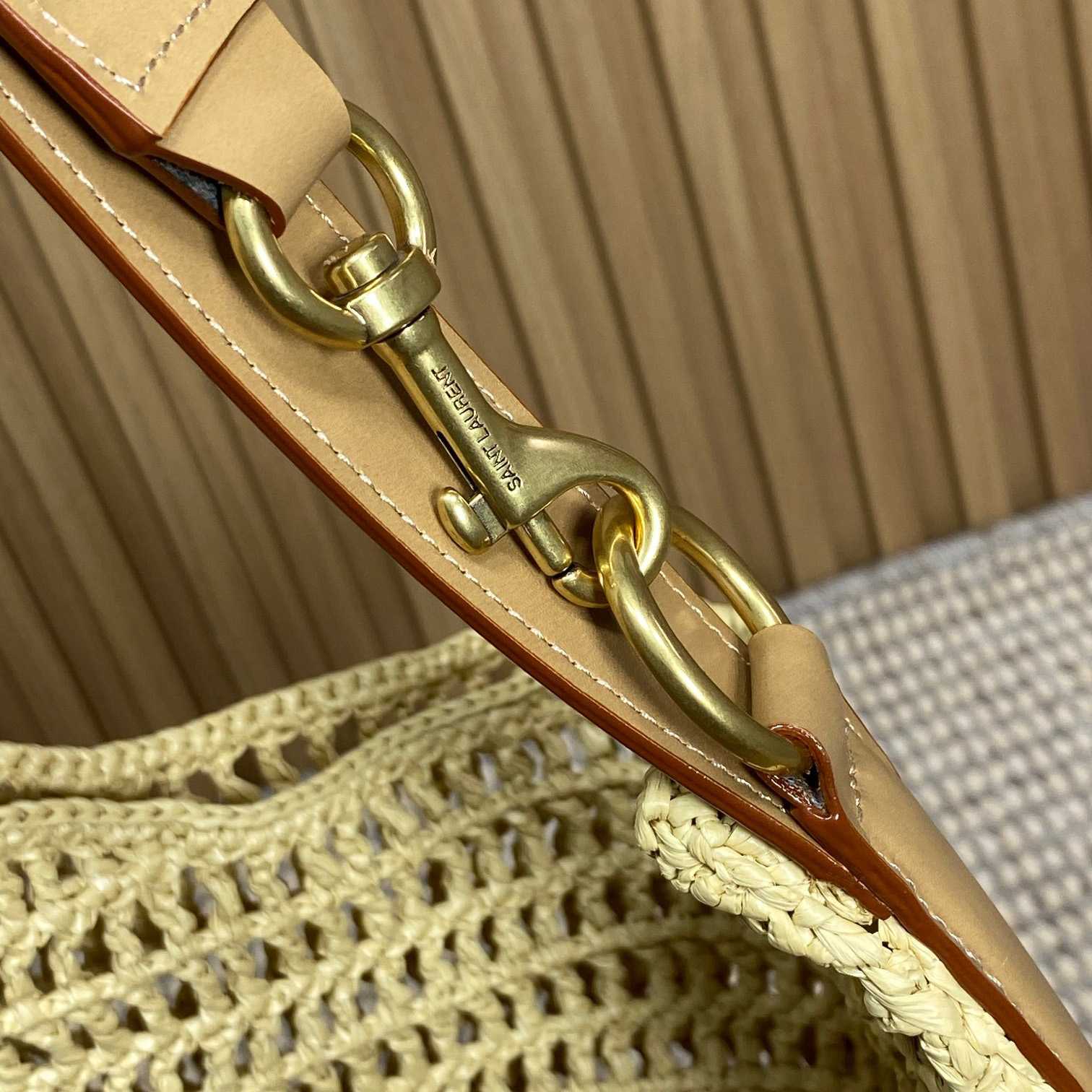 Saint Laurent Oxalis In Raffia Crochet And Leather - DopestKickz