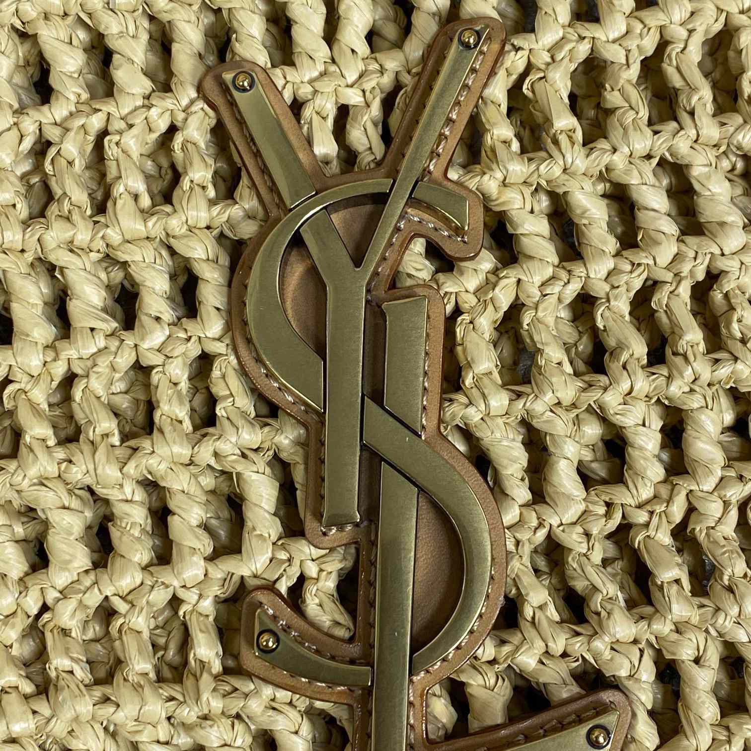 Saint Laurent Oxalis In Raffia Crochet And Leather - DopestKickz