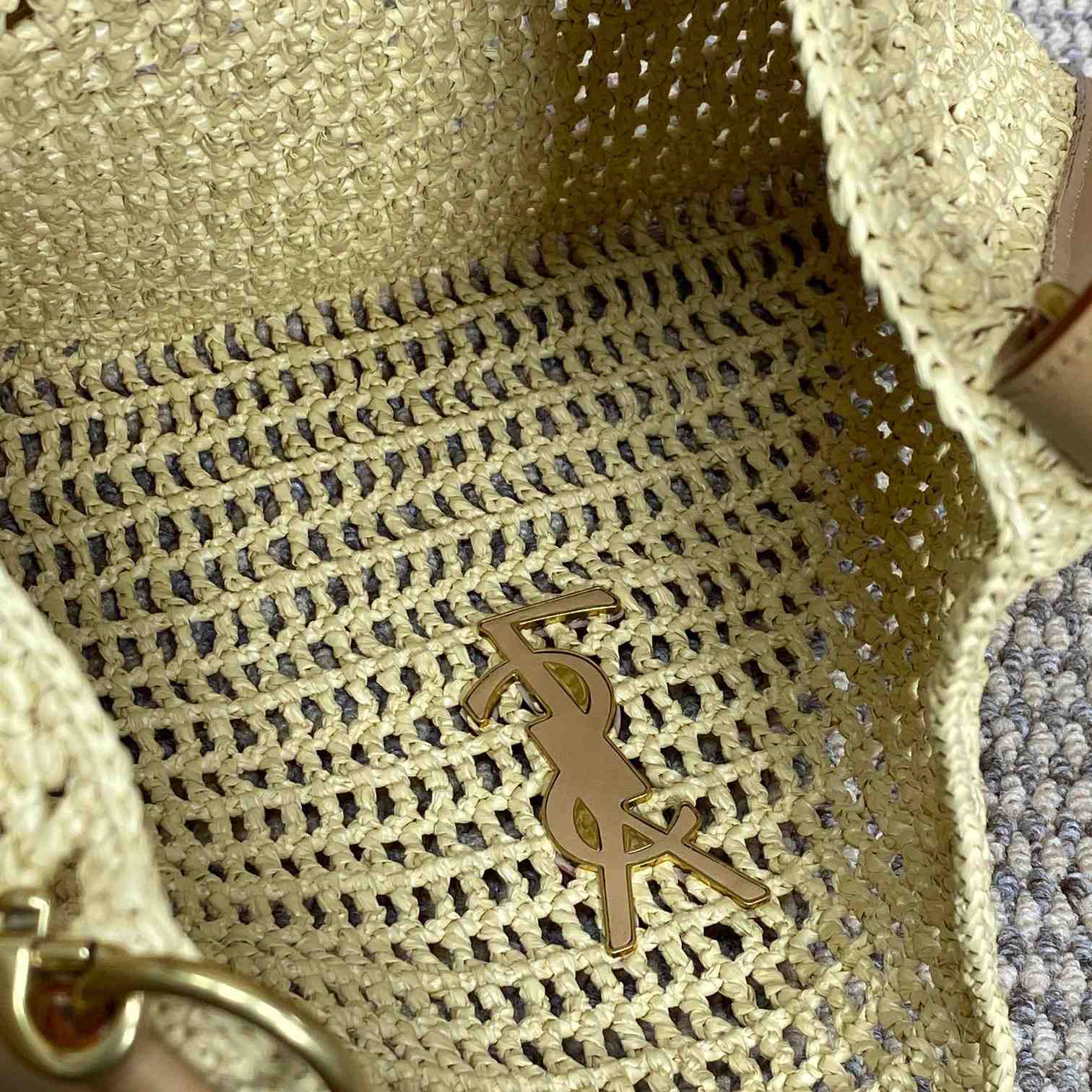 Saint Laurent Oxalis In Raffia Crochet And Leather - DopestKickz