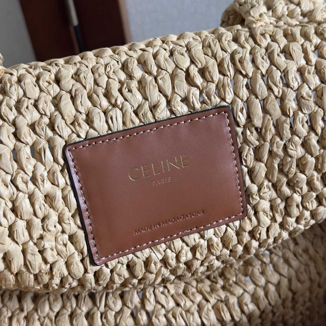 Celine Small Cabas Thais In Raffia And Calfskin - DopestKickz