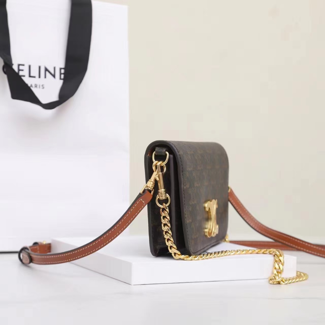 Celine Multipochette In Triomphe Canvas And Calfskin - DopestKickz