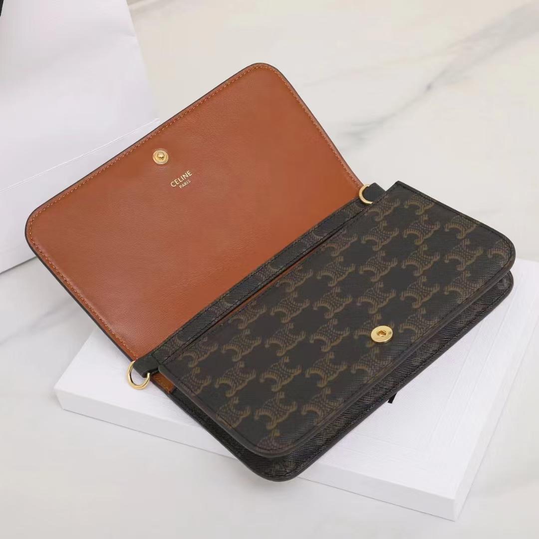 Celine Multipochette In Triomphe Canvas And Calfskin - DopestKickz