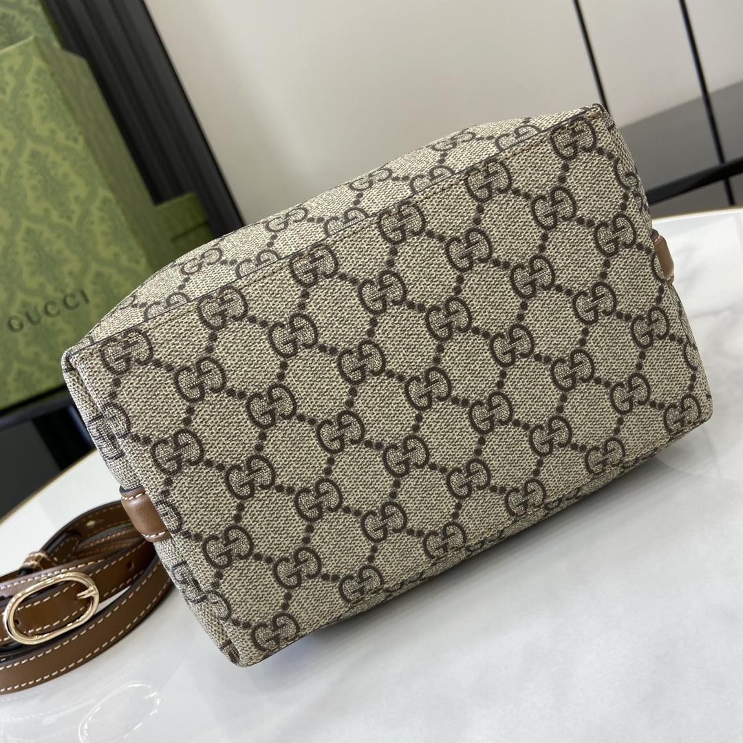 Gucci GG Emblem Mini Bucket Bag - DopestKickz