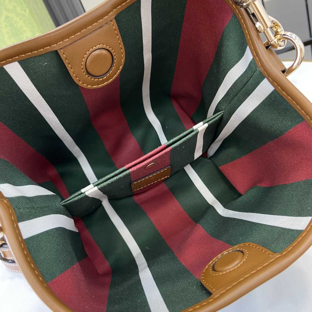 Gucci GG Emblem Mini Bucket Bag - DopestKickz