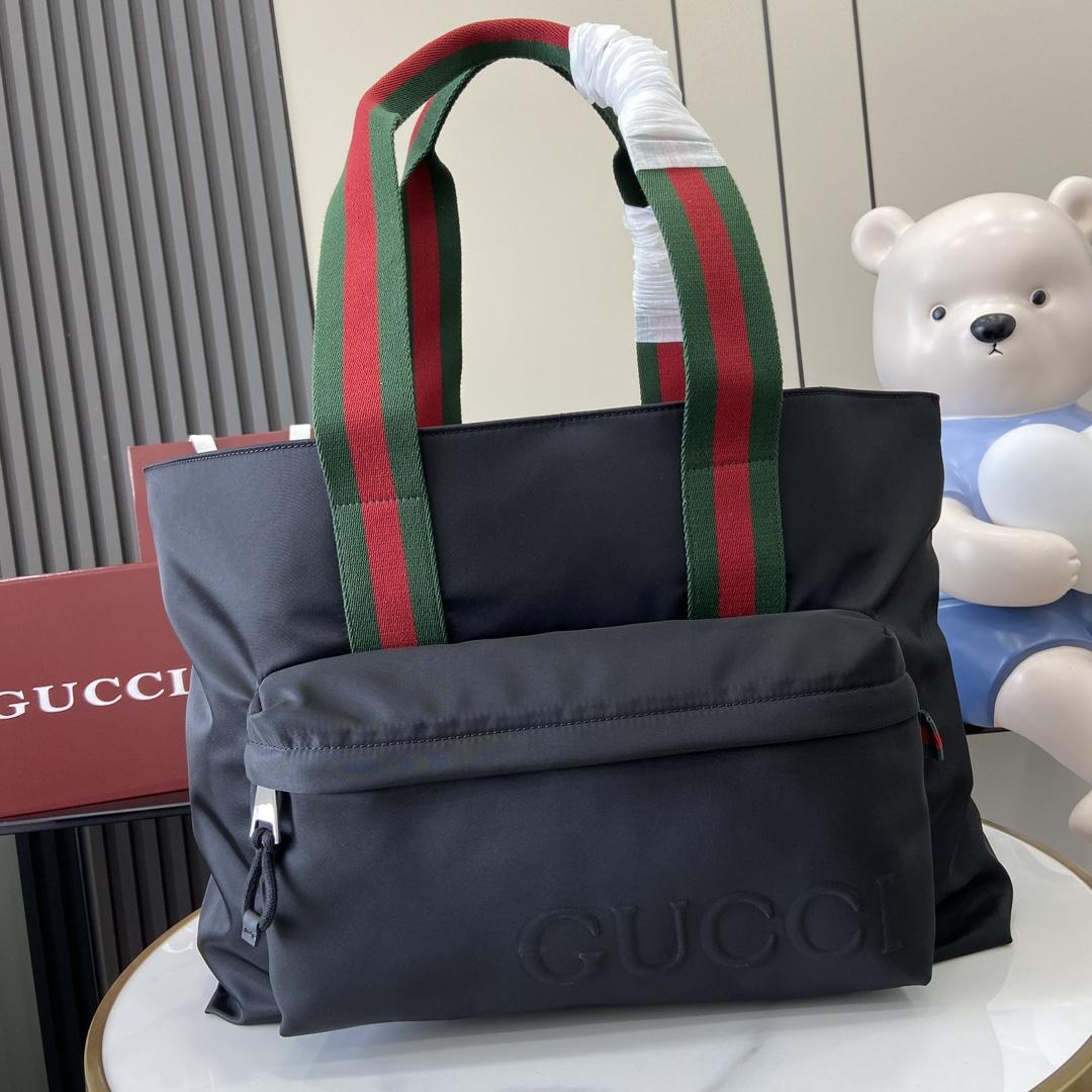 Gucci Large Tote Bag With Gucci Logo - DopestKickz