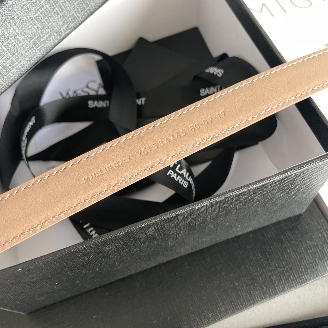 Saint Laurent Leather Belt    20mm - DopestKickz