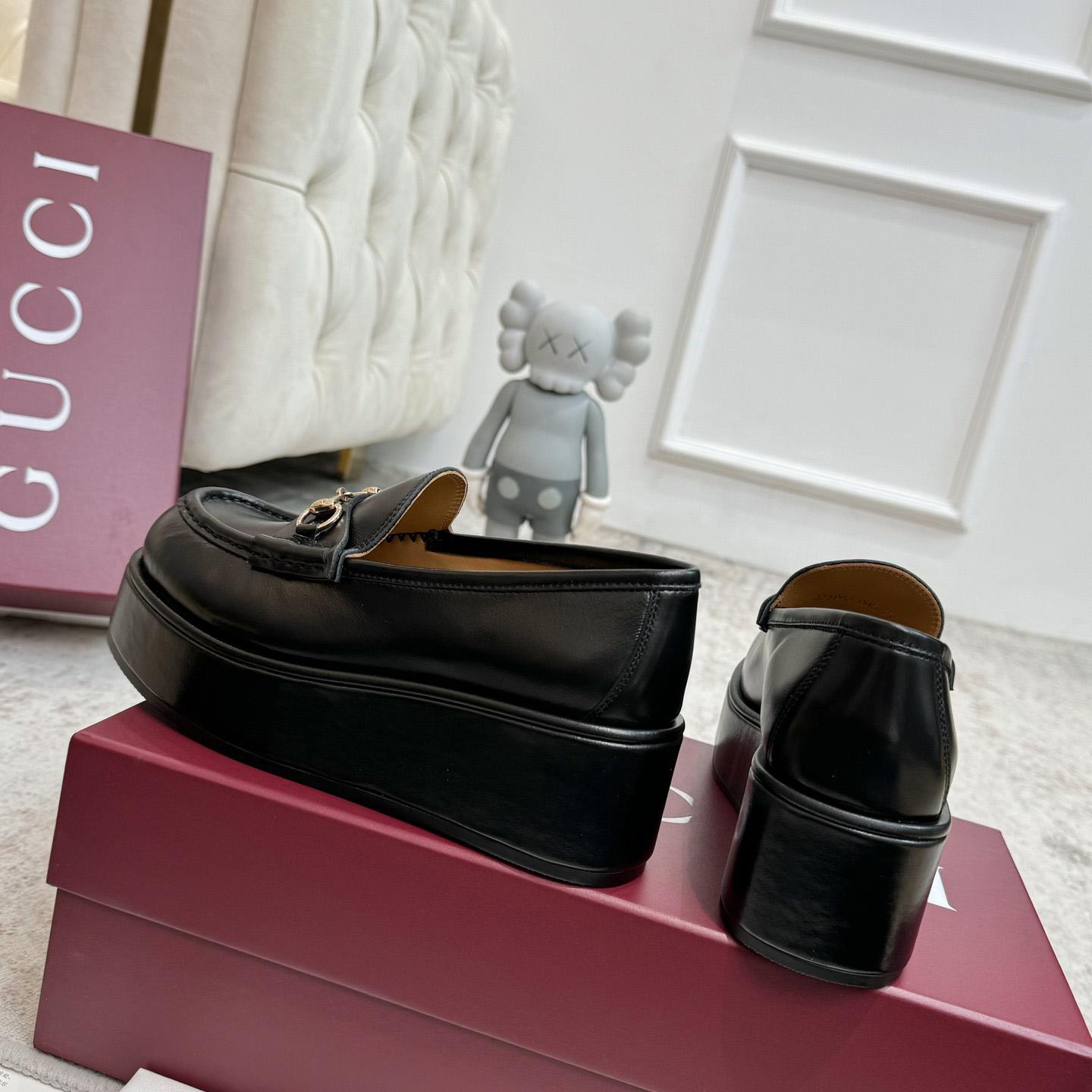 Gucci Women's Horsebit Wedge Loafer - DopestKickz