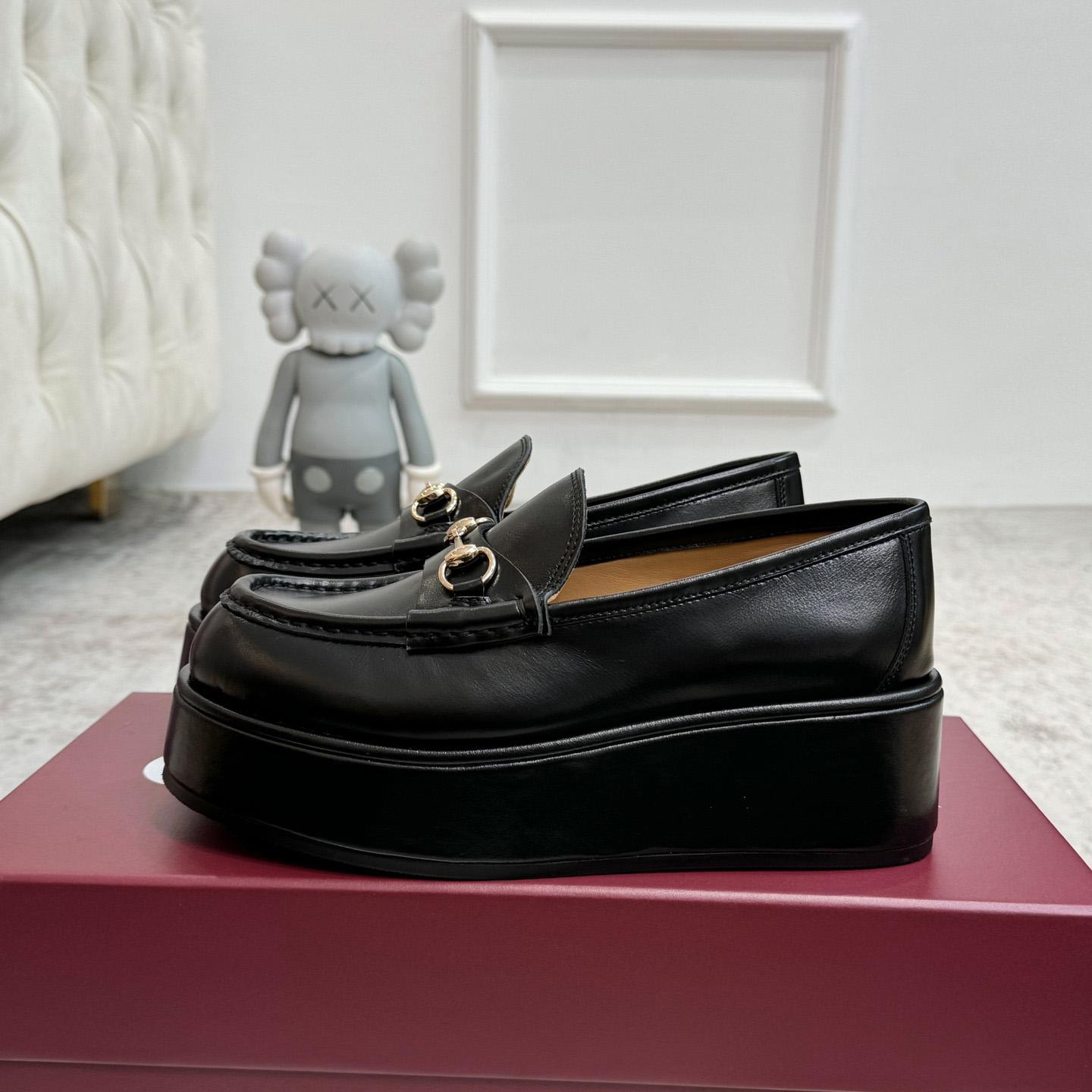 Gucci Women's Horsebit Wedge Loafer - DopestKickz