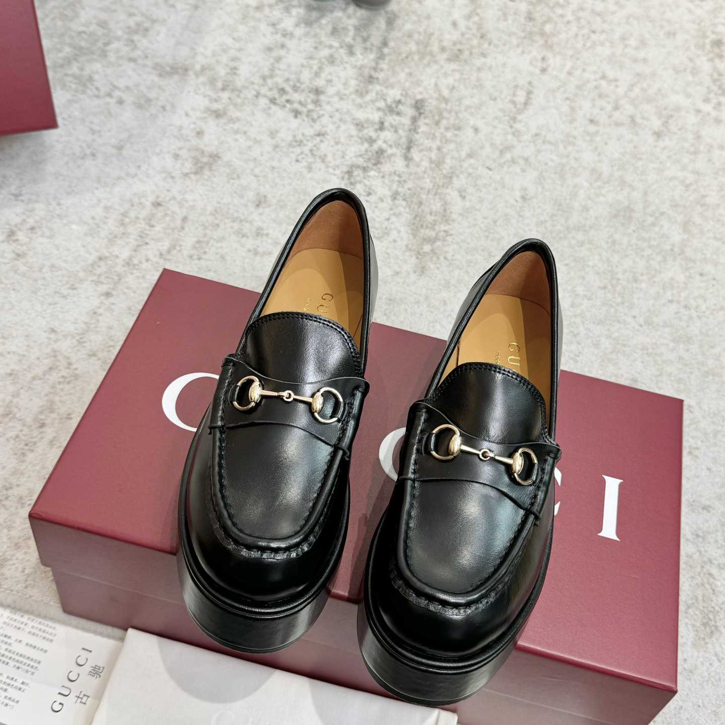 Gucci Women's Horsebit Wedge Loafer - DopestKickz