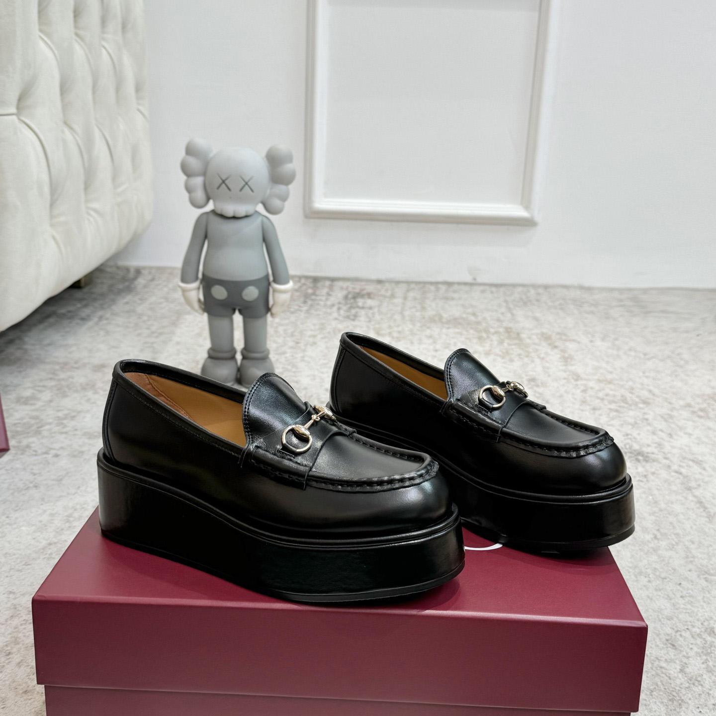 Gucci Women's Horsebit Wedge Loafer - DopestKickz