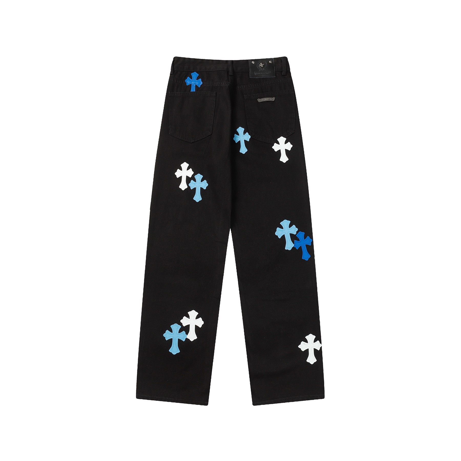 Chrome Heart Cross Patch Jeans - DopestKickz