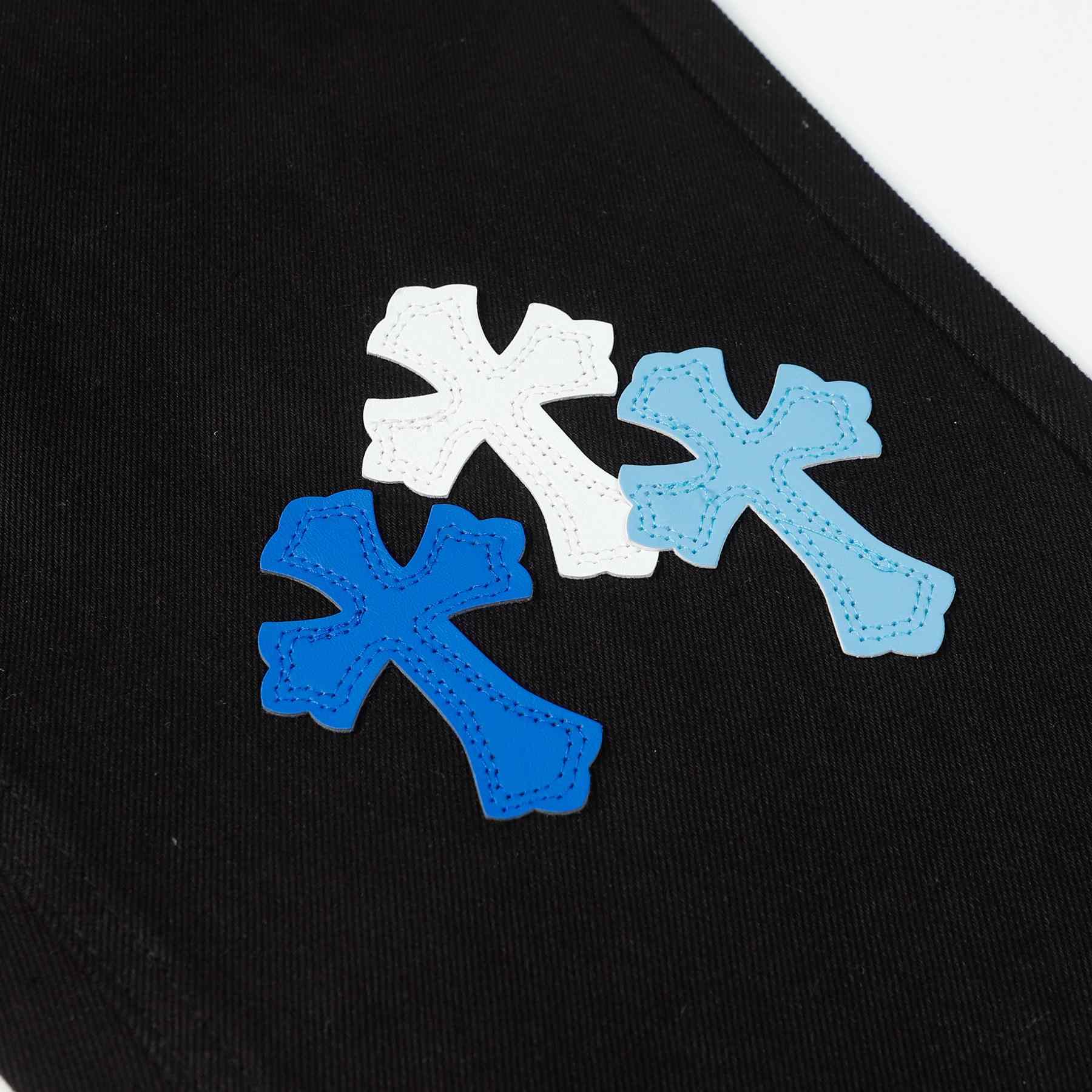 Chrome Heart Cross Patch Jeans - DopestKickz