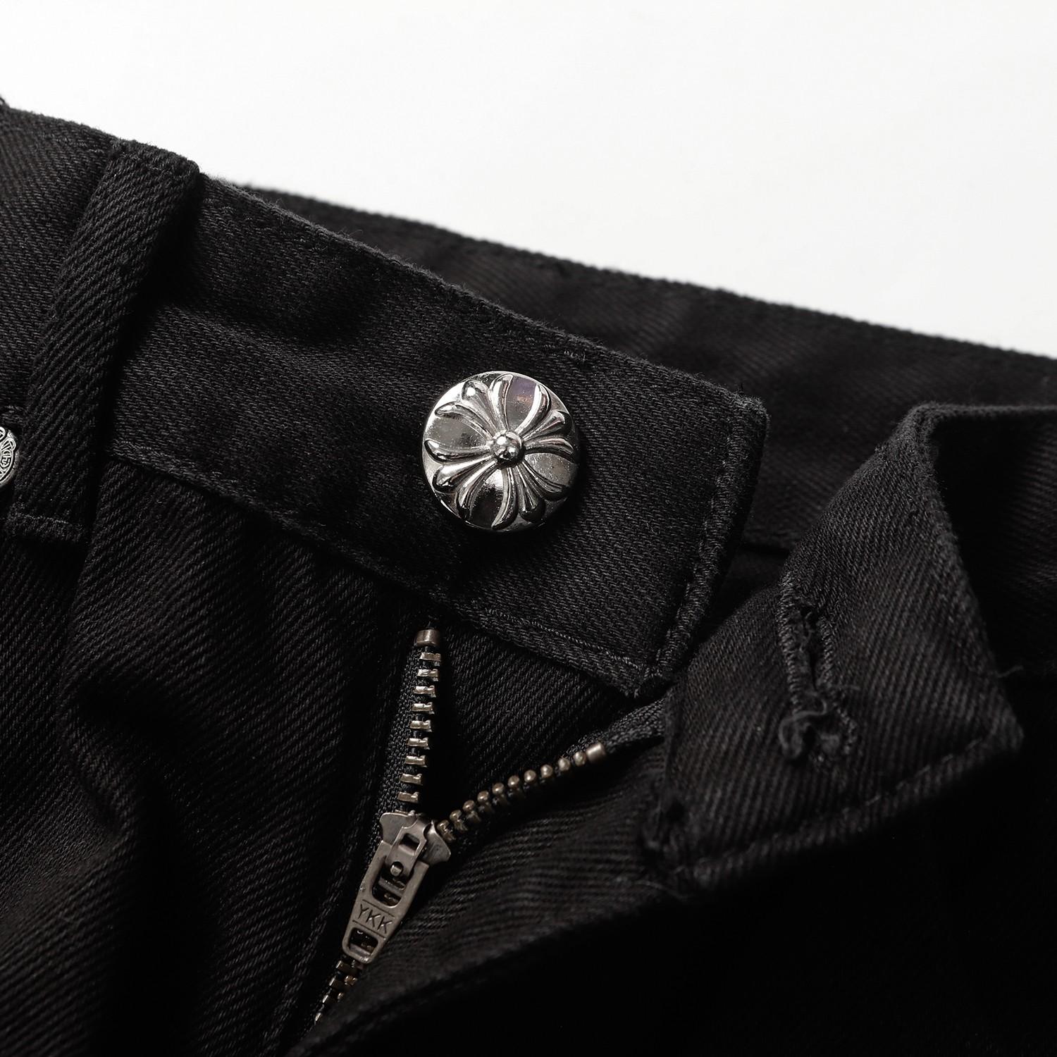 Chrome Heart Cross Patch Jeans - DopestKickz